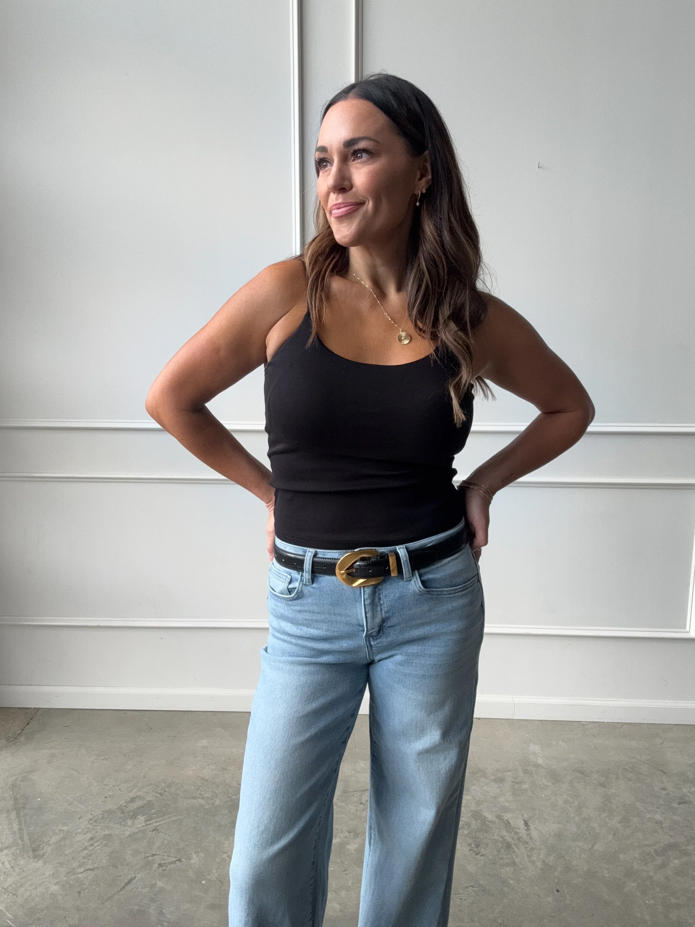 Black Cami with Built-In Bra - Image 6