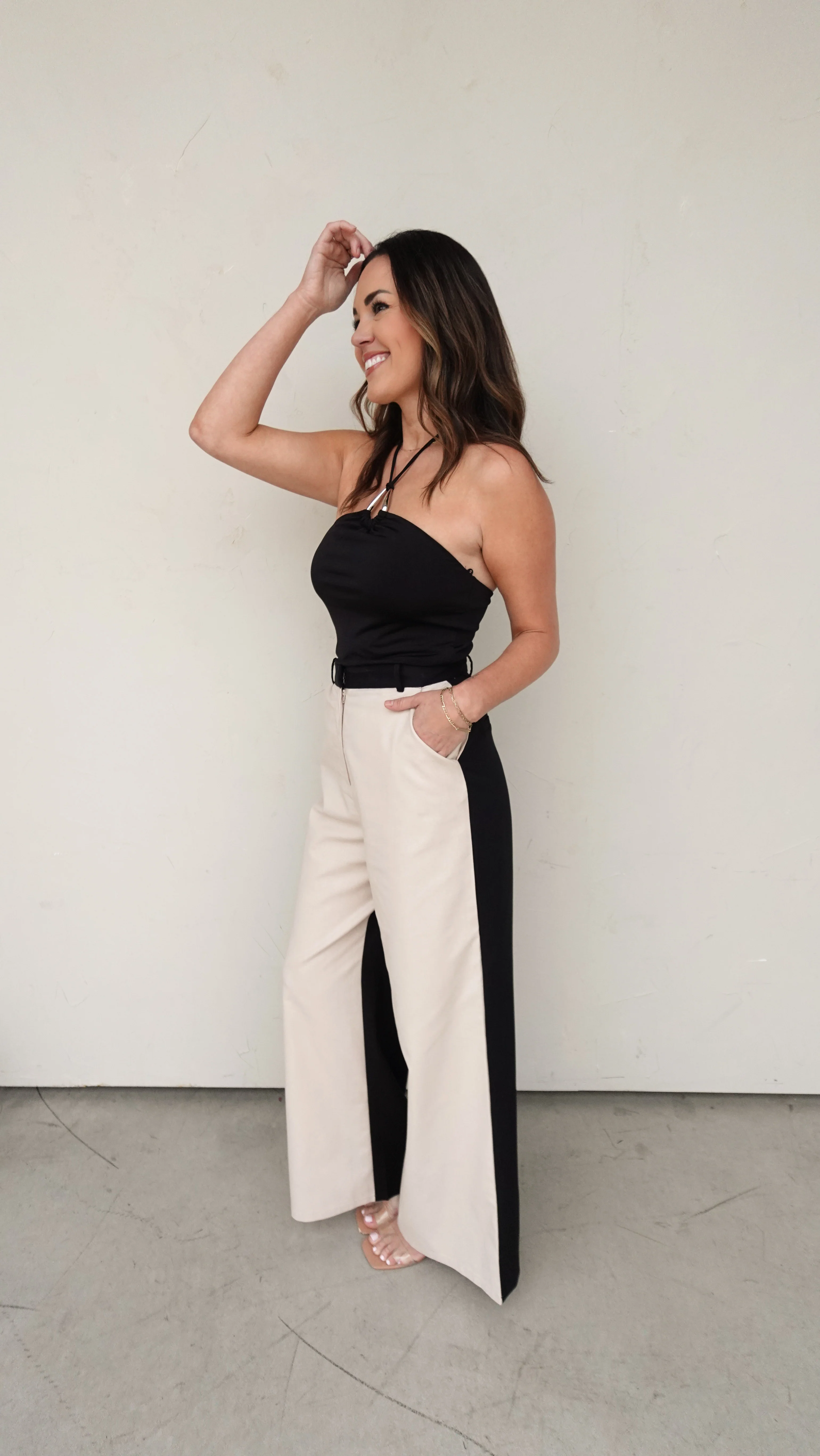 Black Halter Top with Ring Detail - Image 10