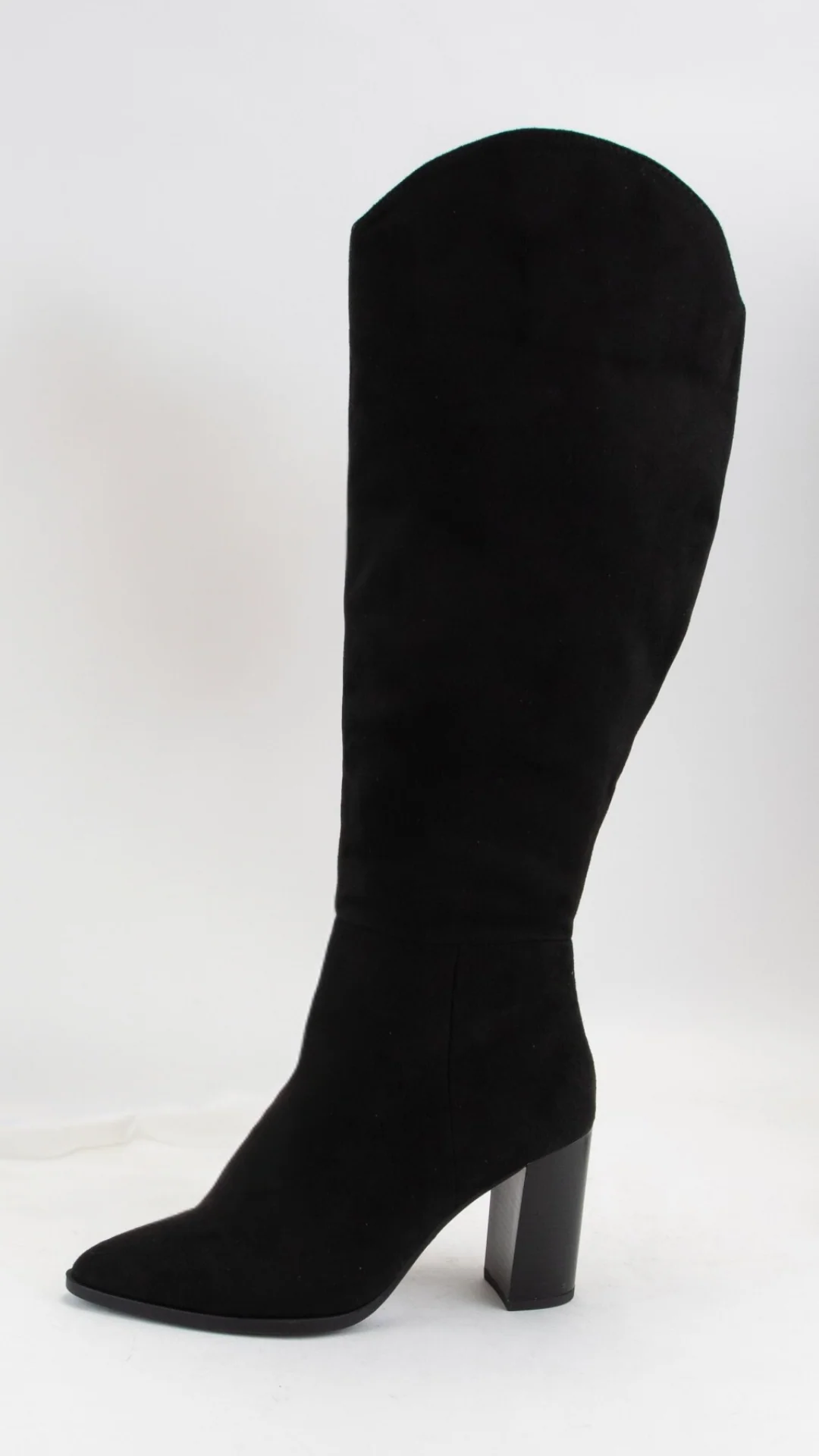 Black Knee High Suede Boot - Image 4