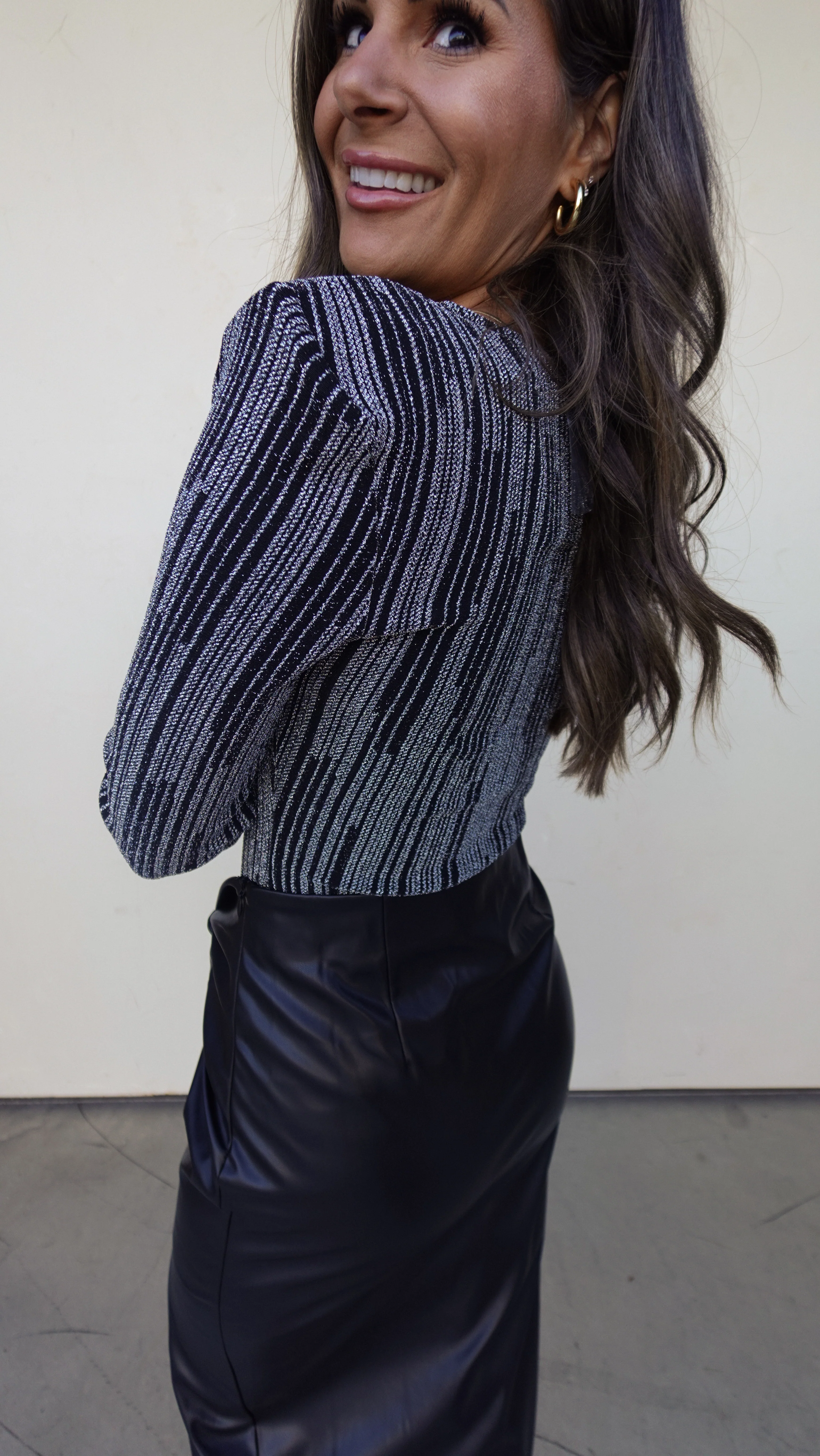 Black/Silver Sparkle Bodysuit - Image 6