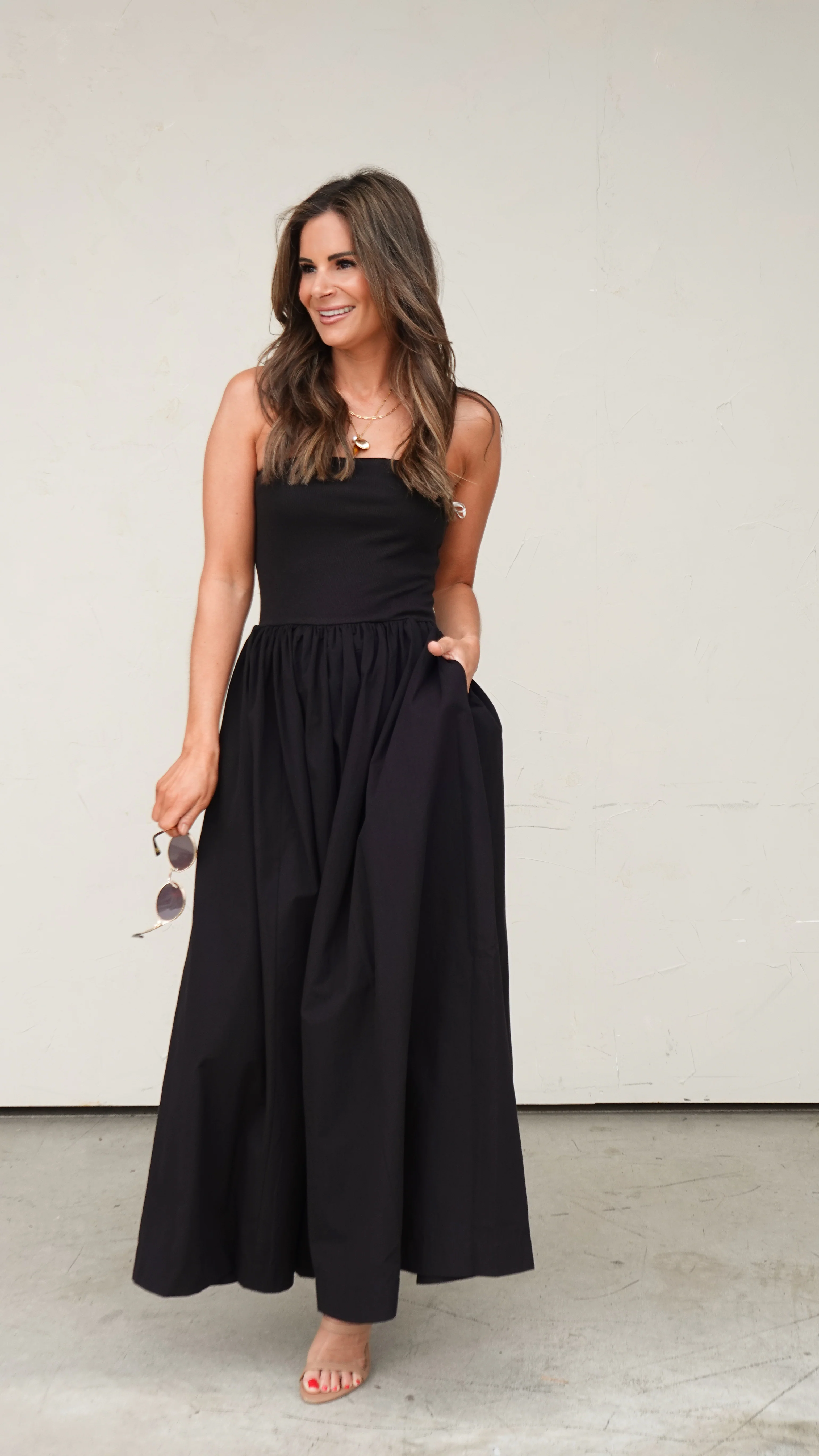 Black Strapless Maxi Dress - Image 10