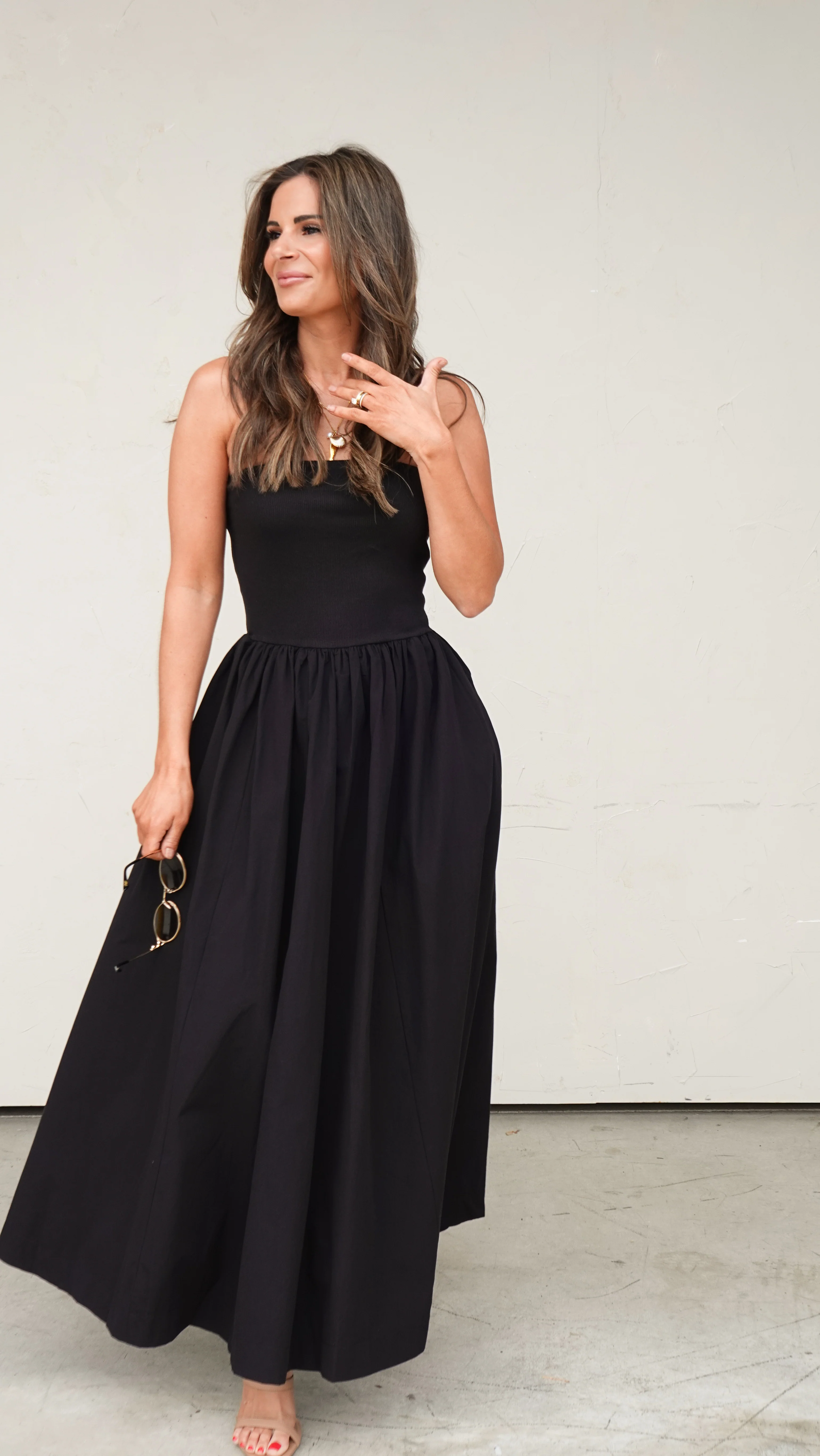 Black Strapless Maxi Dress - Image 11