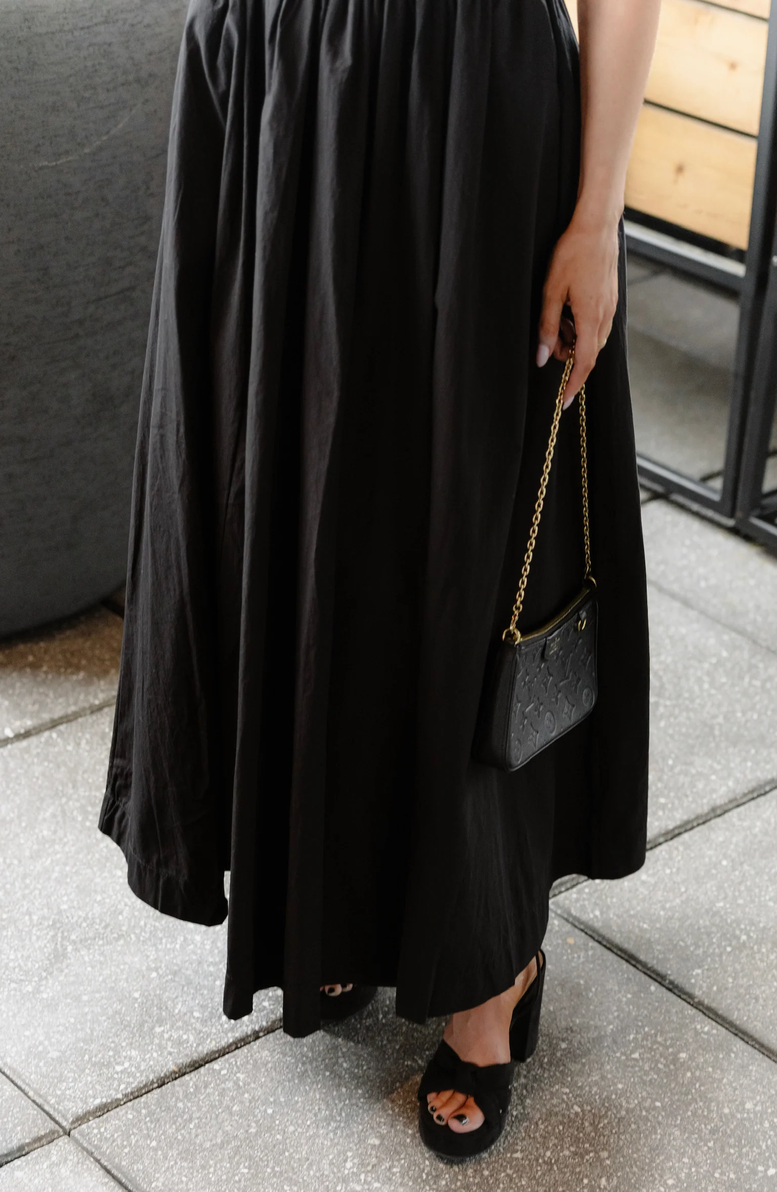 Black Strapless Maxi Dress - Image 5