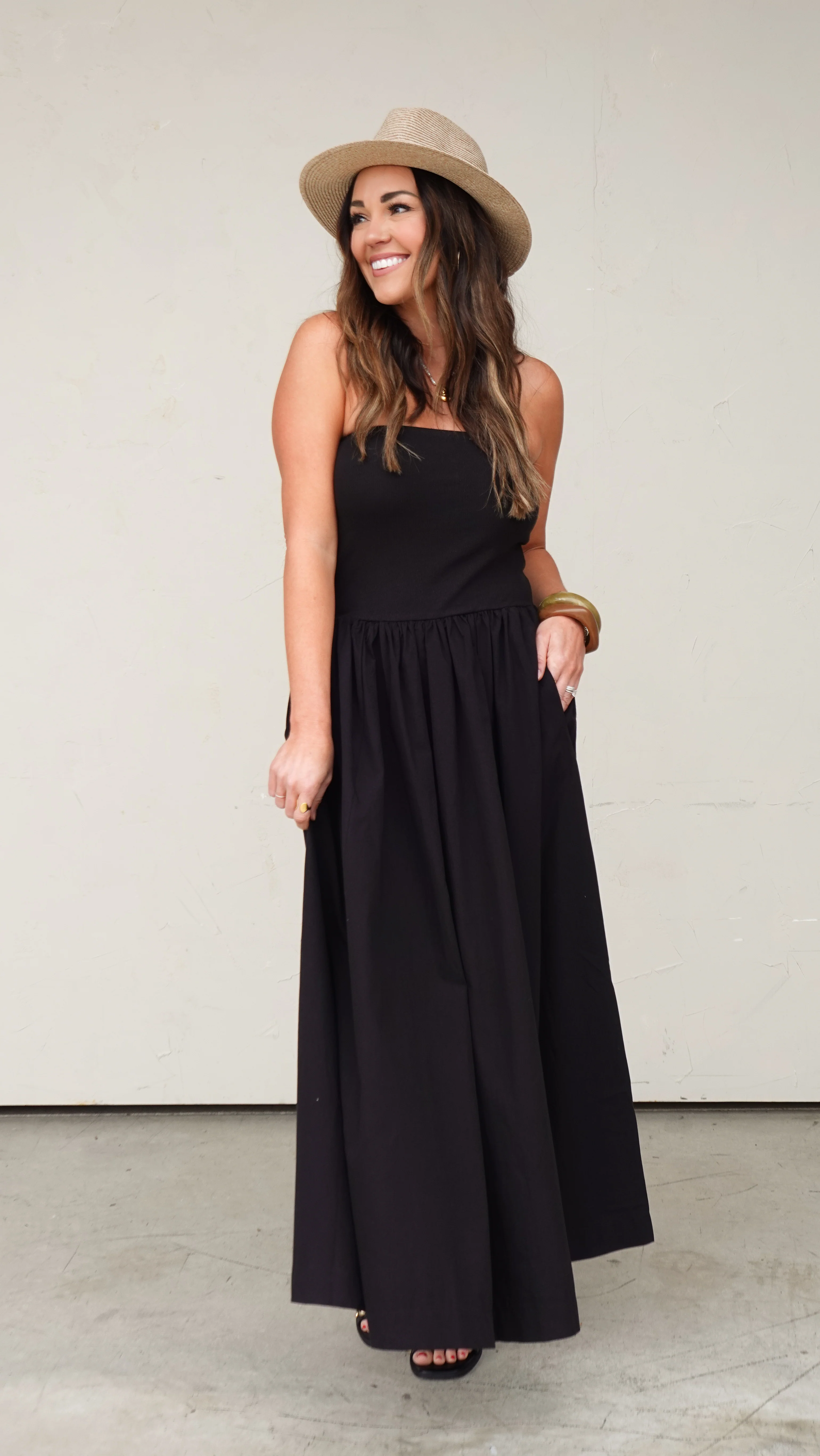 Black Strapless Maxi Dress - Image 6