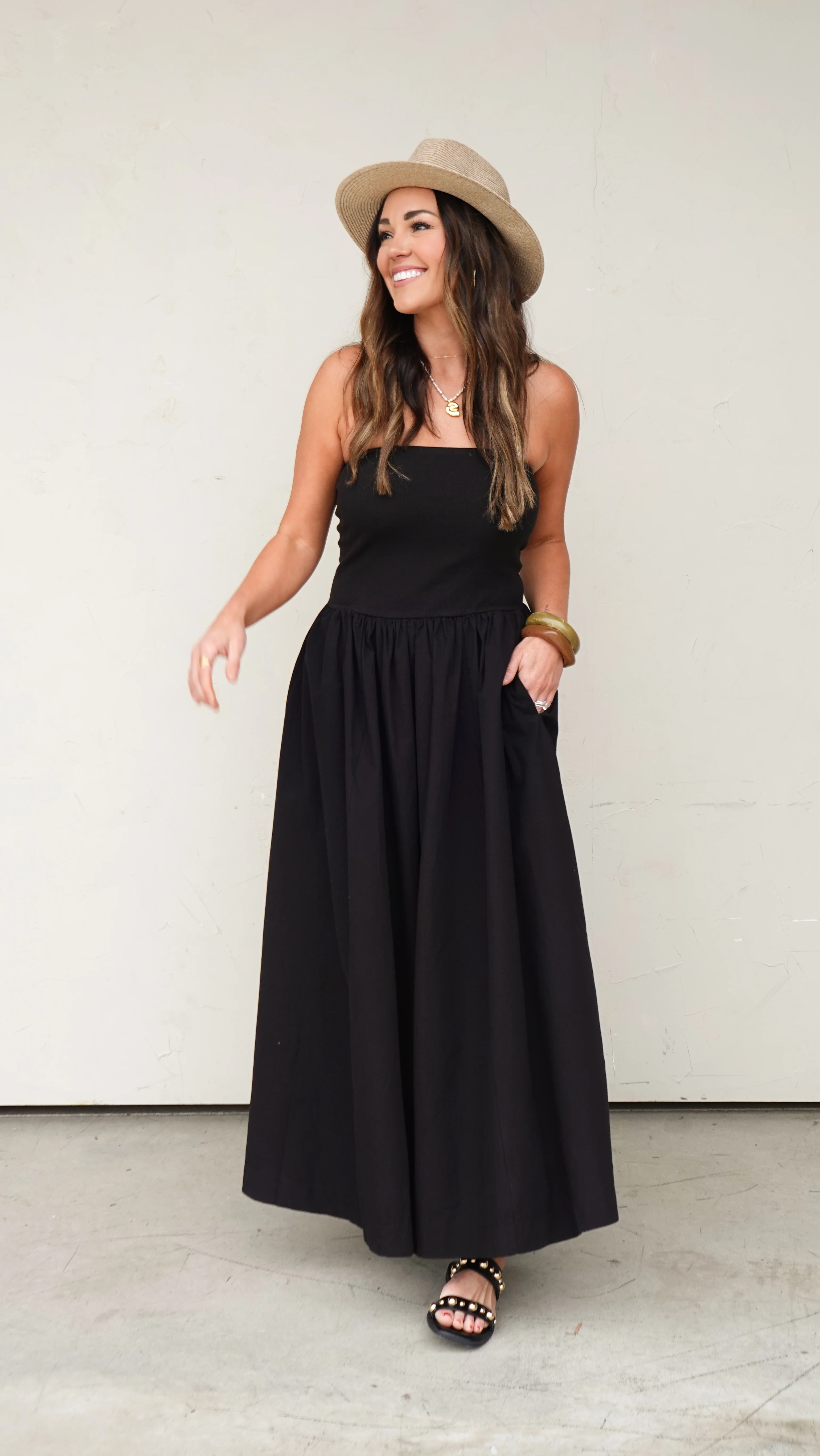 Black Strapless Maxi Dress - Image 8