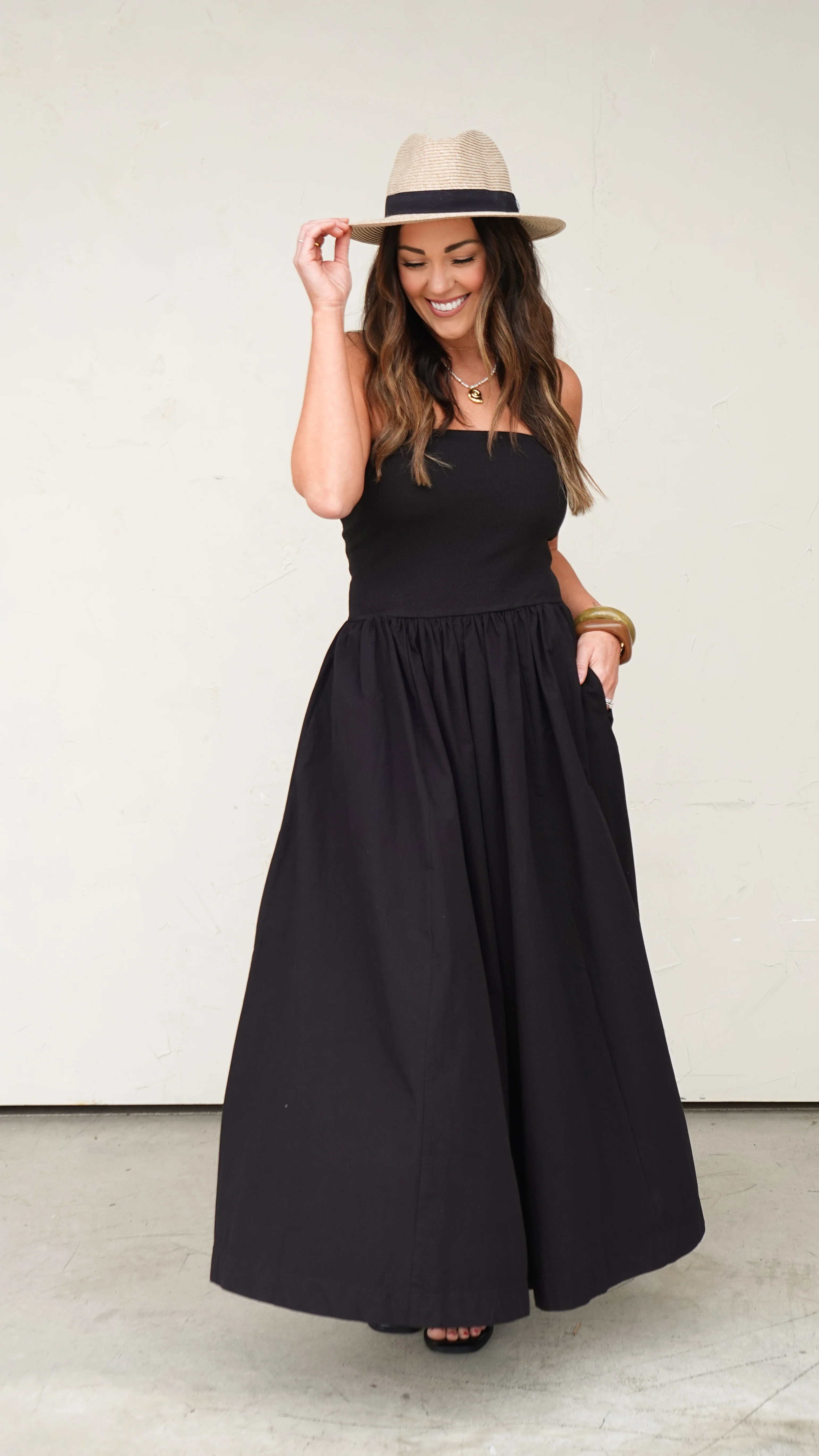 Black Strapless Maxi Dress - Image 9