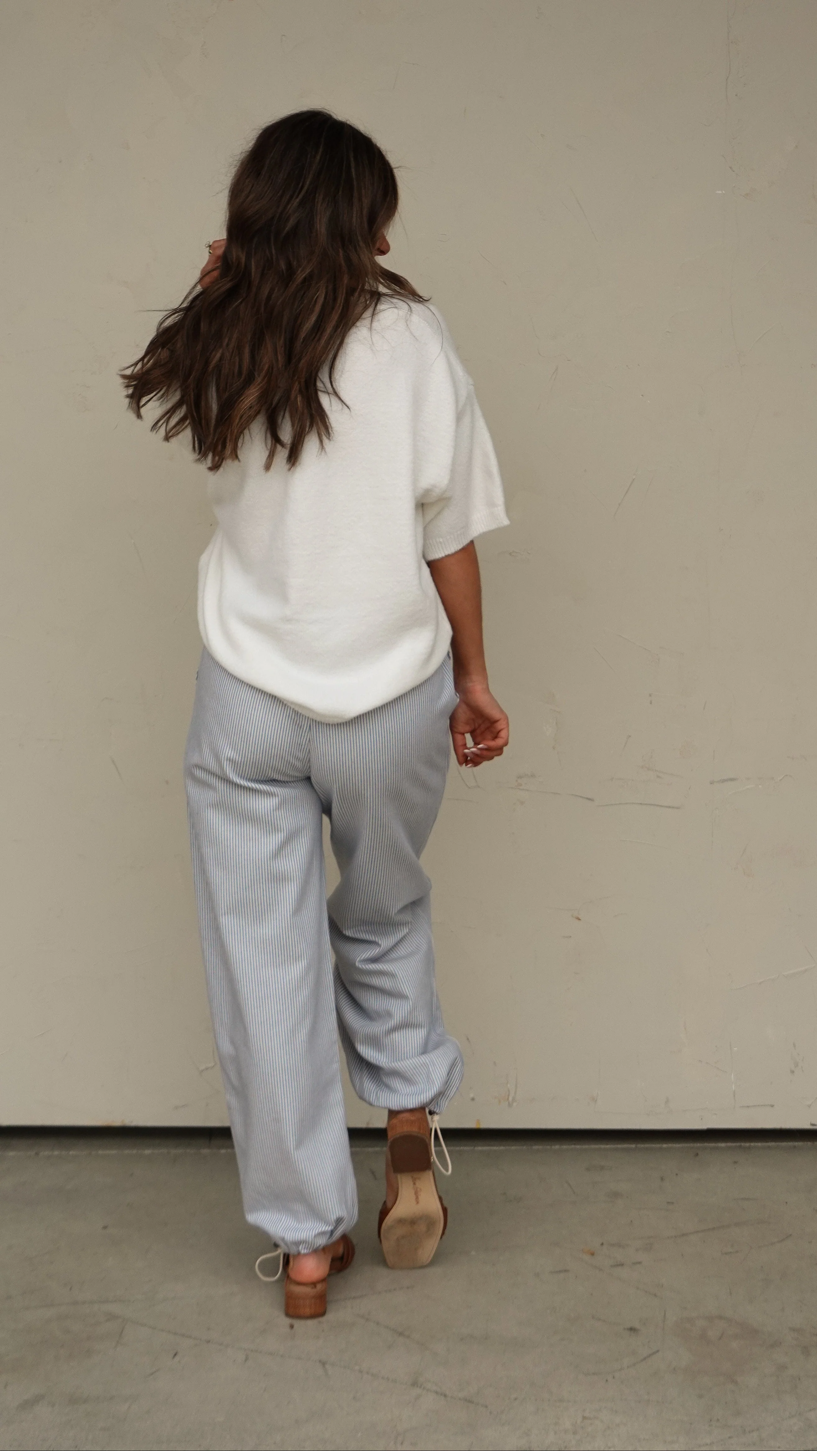 Blue Striped Jogger-Style Pant - Image 9