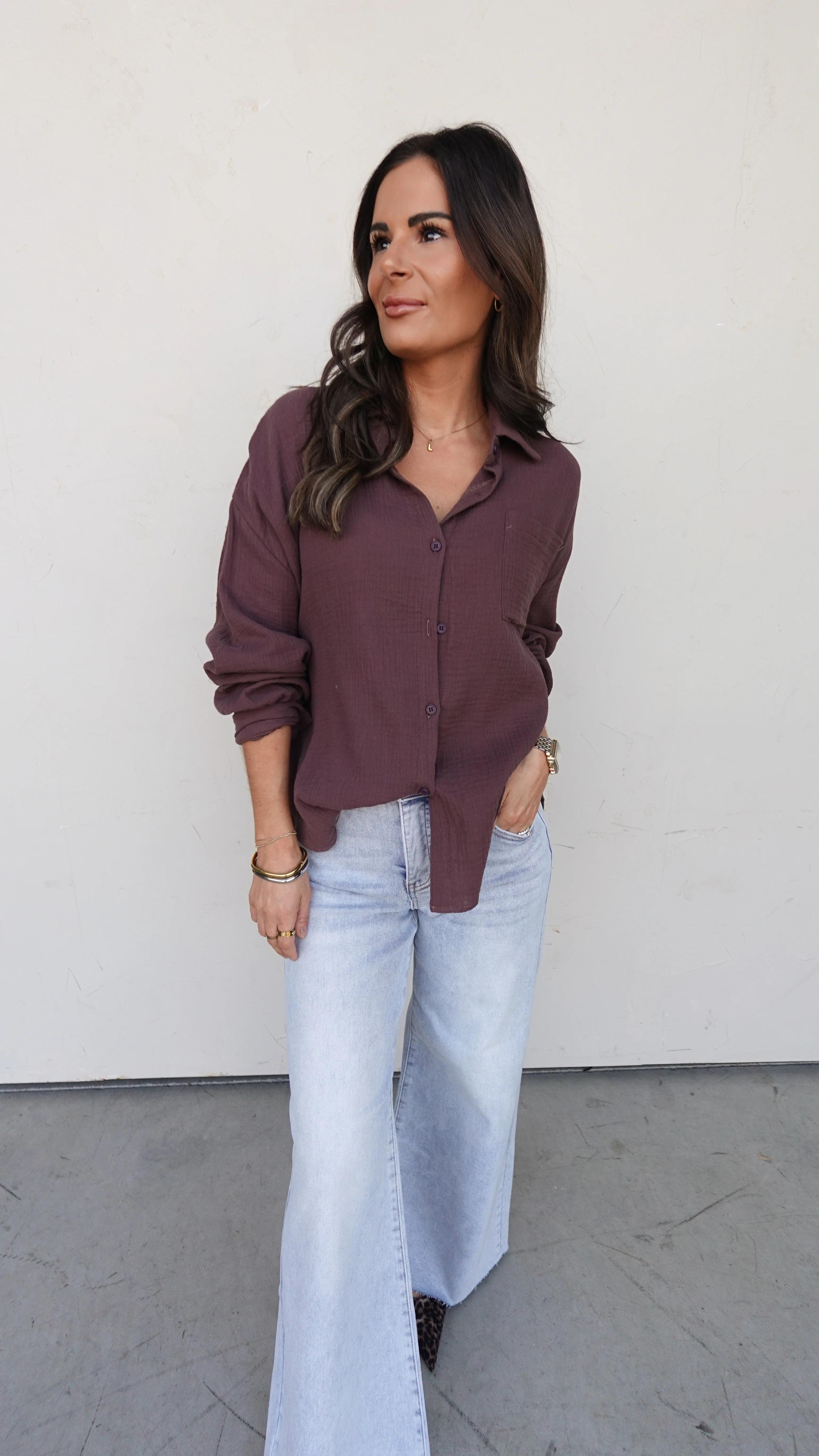 Brown Textured Shirt and Pant Set - Image 8