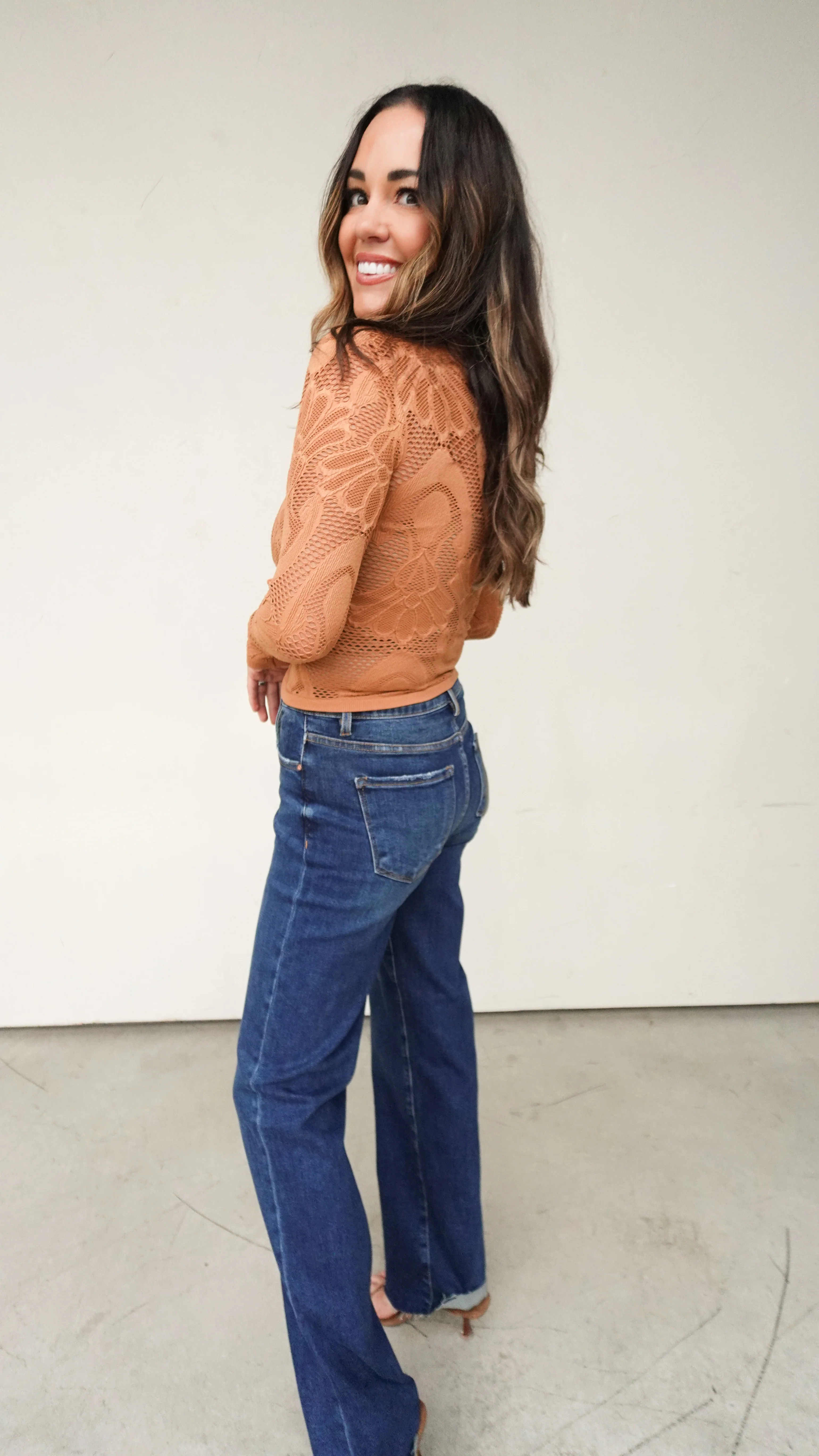 Camel Seamless Jacquard Top - Image 4