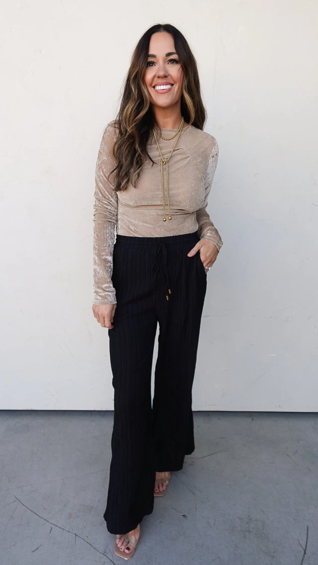 Champagne Velvet Bodysuit - Image 2
