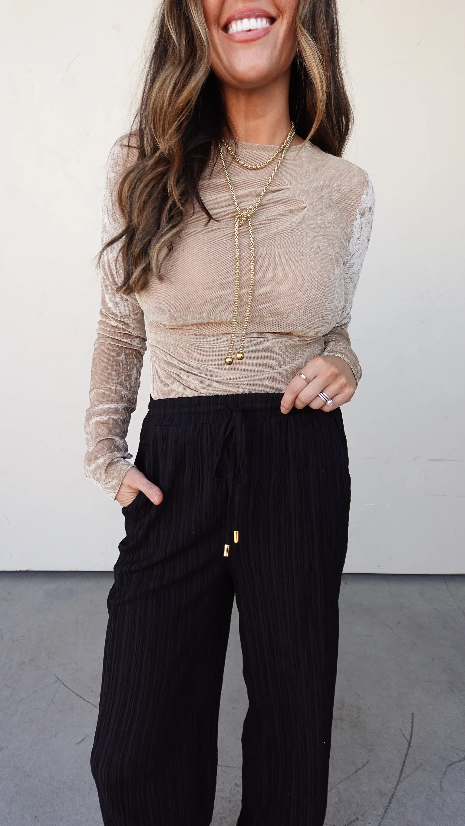 Champagne Velvet Bodysuit - Image 3