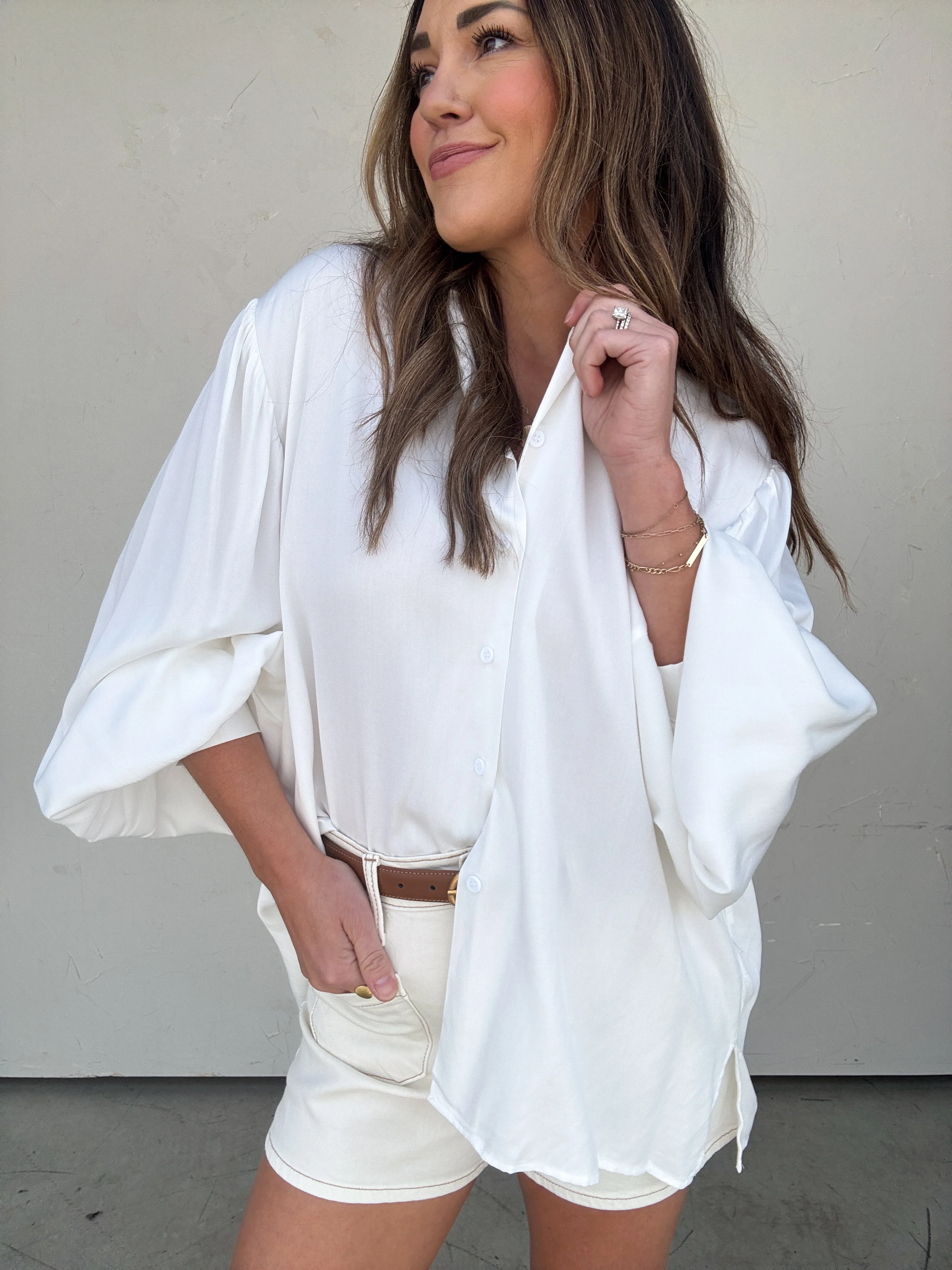 Classic White Relaxed Button-Down - Image 3