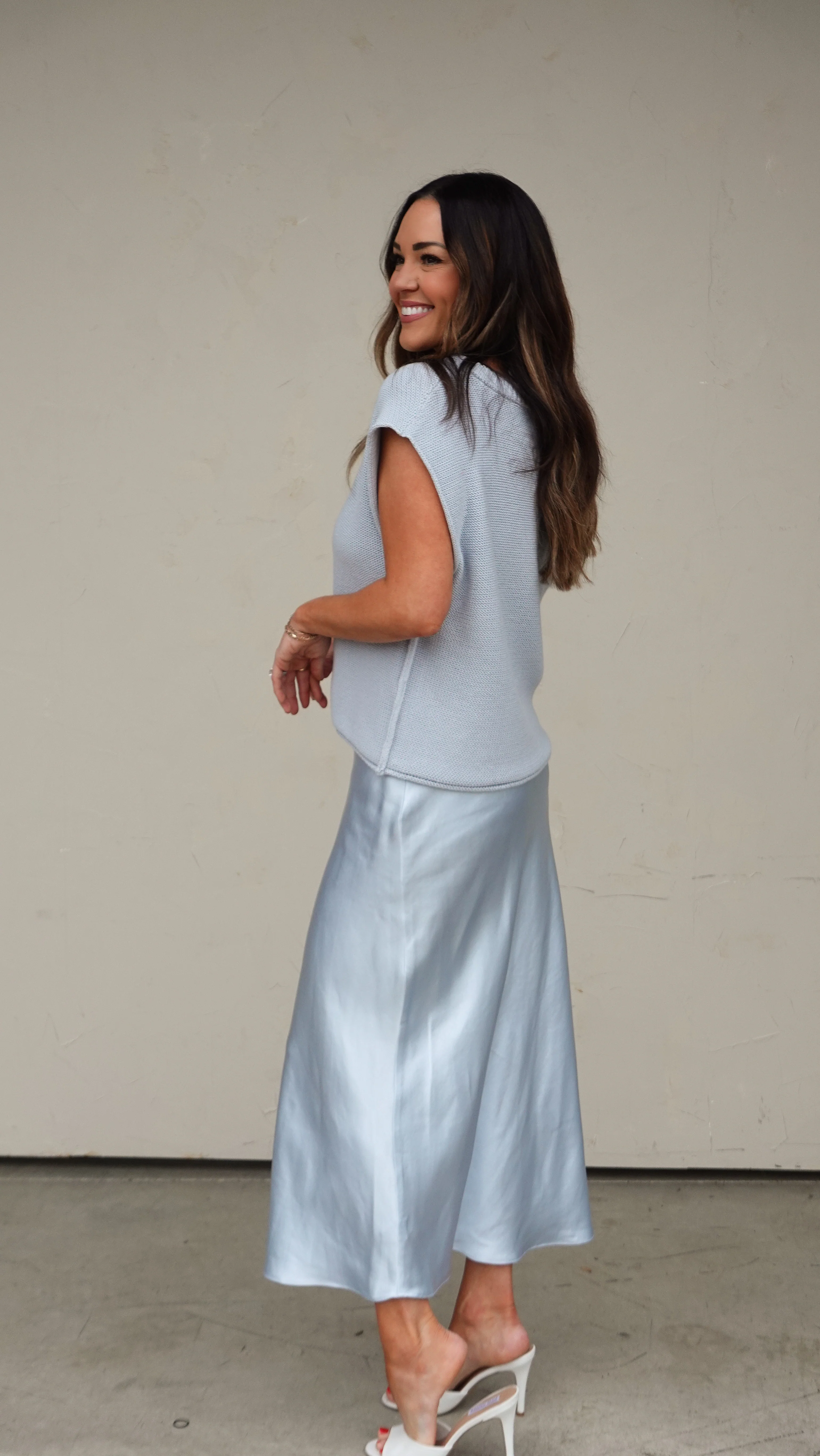 Cloud Blue Sleeveless Knit Top - Image 7