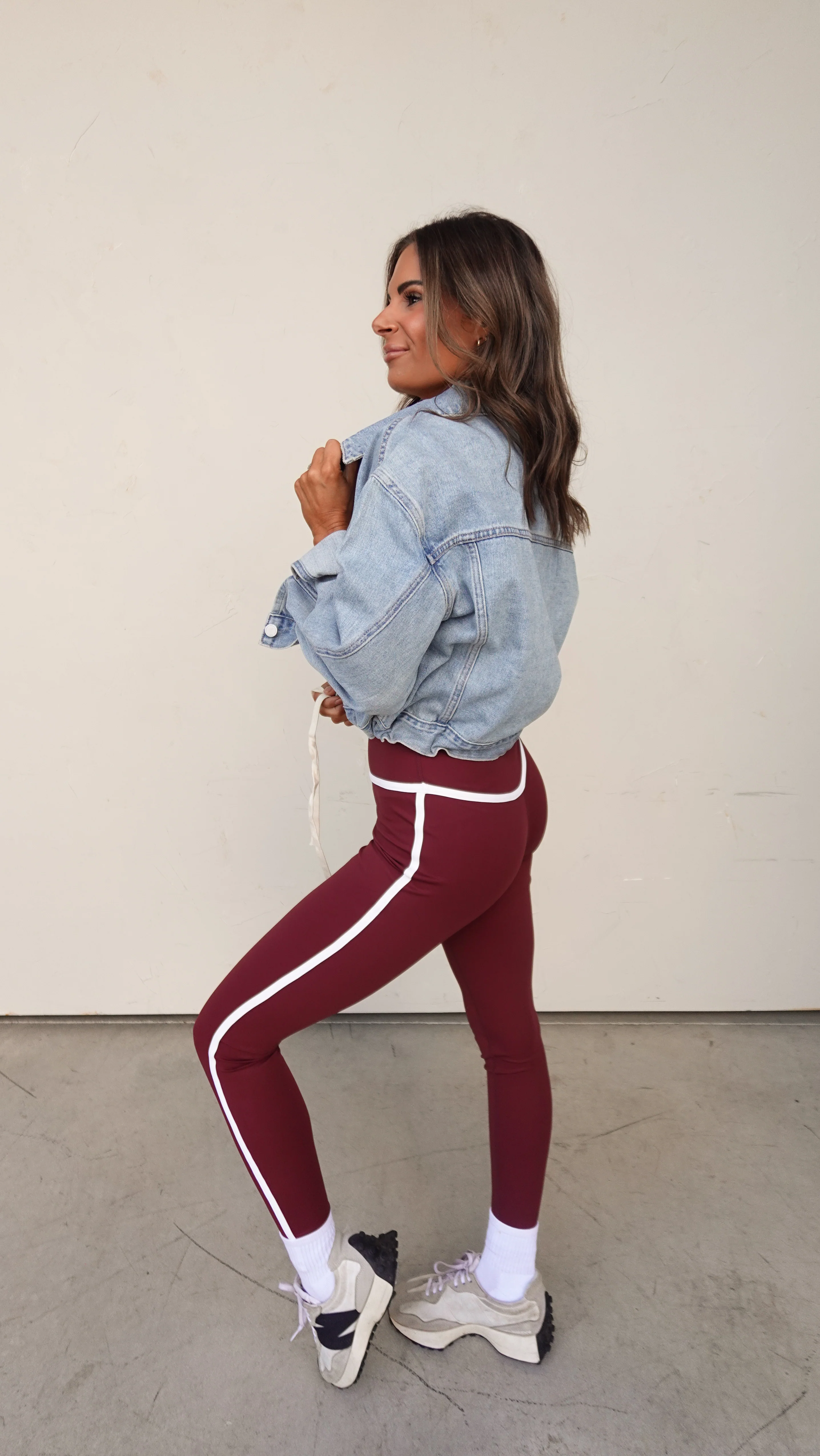 Cropped Denim Jacket with Tie Waist - Image 4