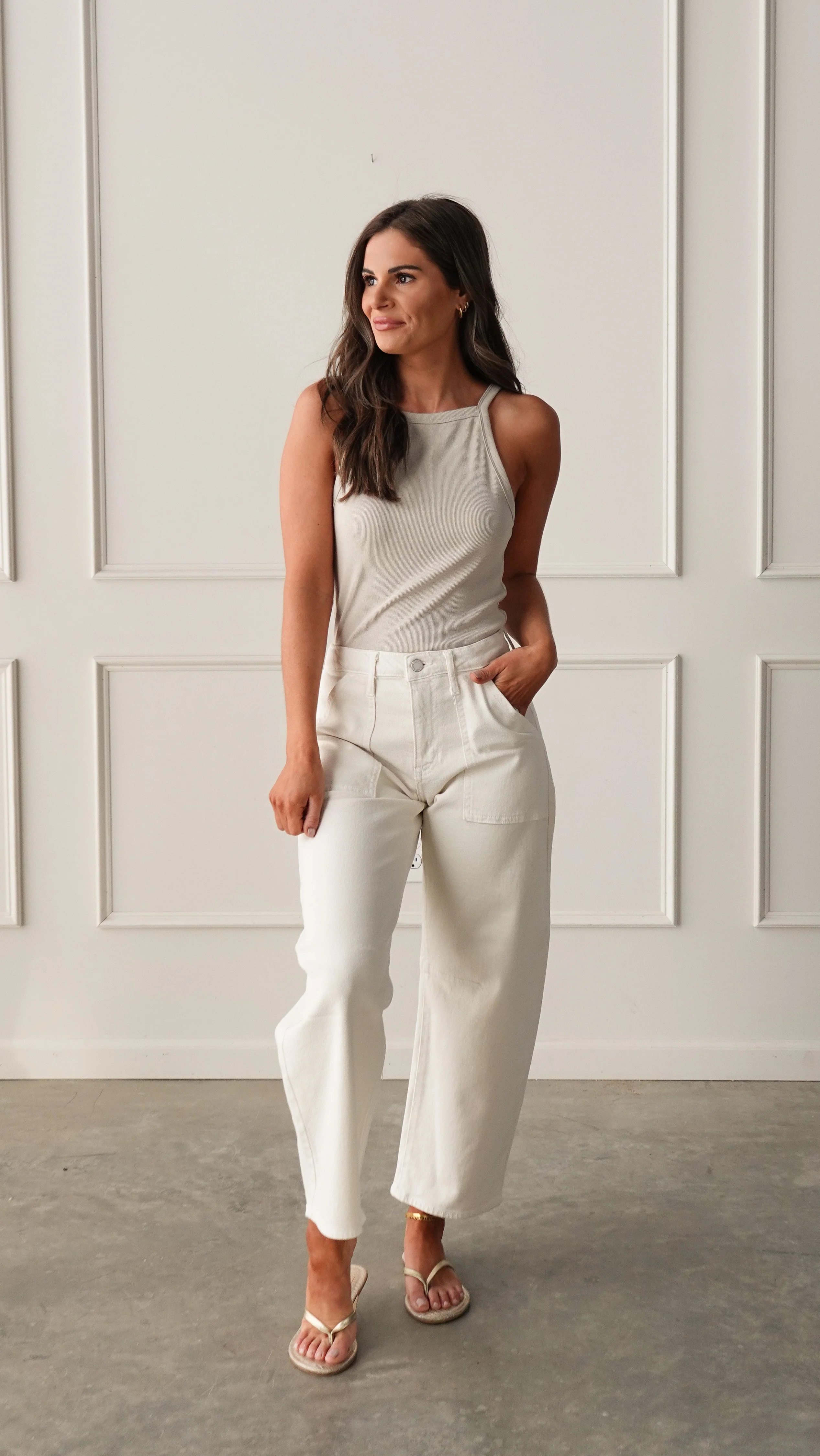 Ecru Utility Barrel Denim - Image 7