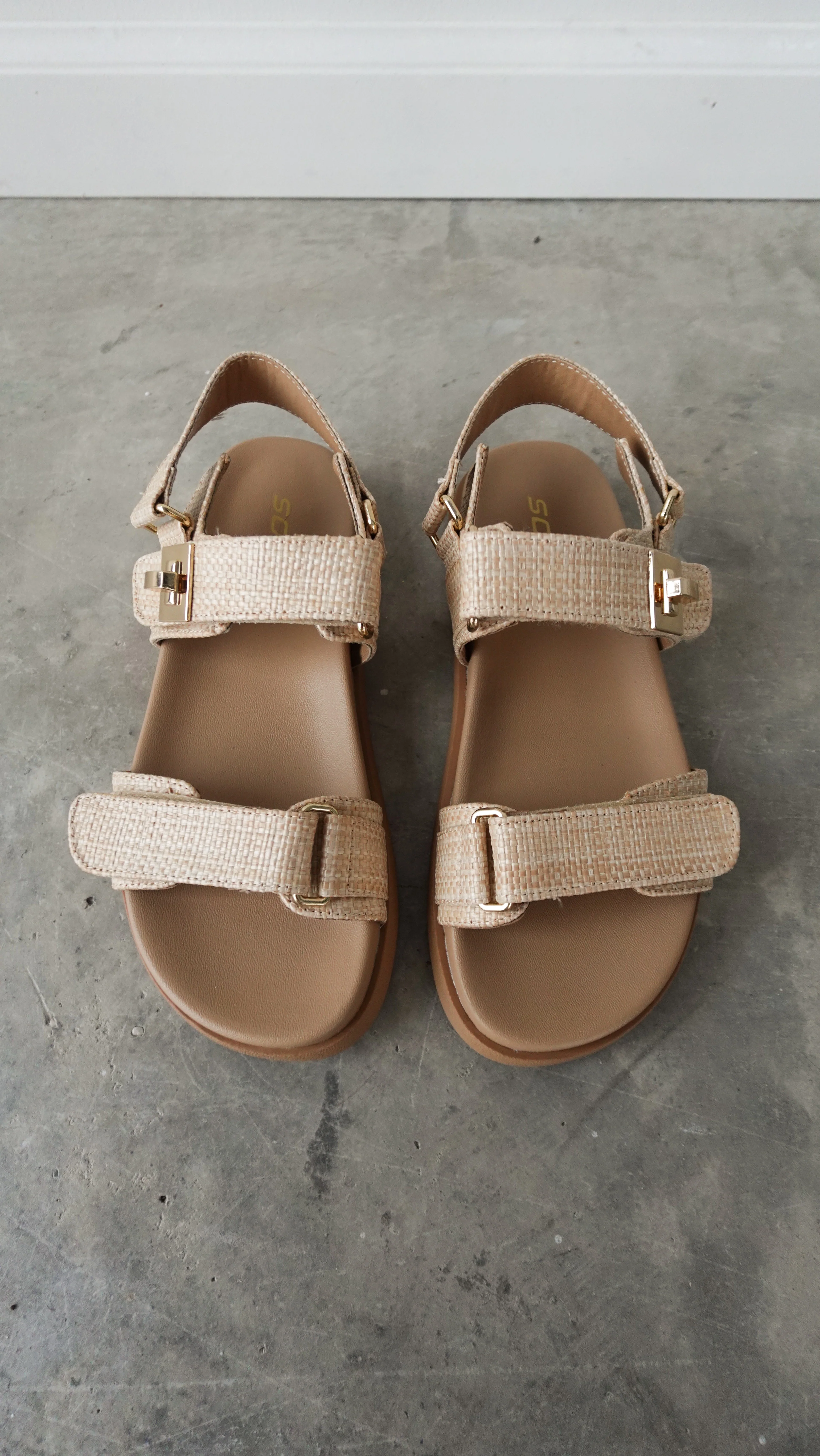 Natural Raffia Slingback Sandals - Image 4