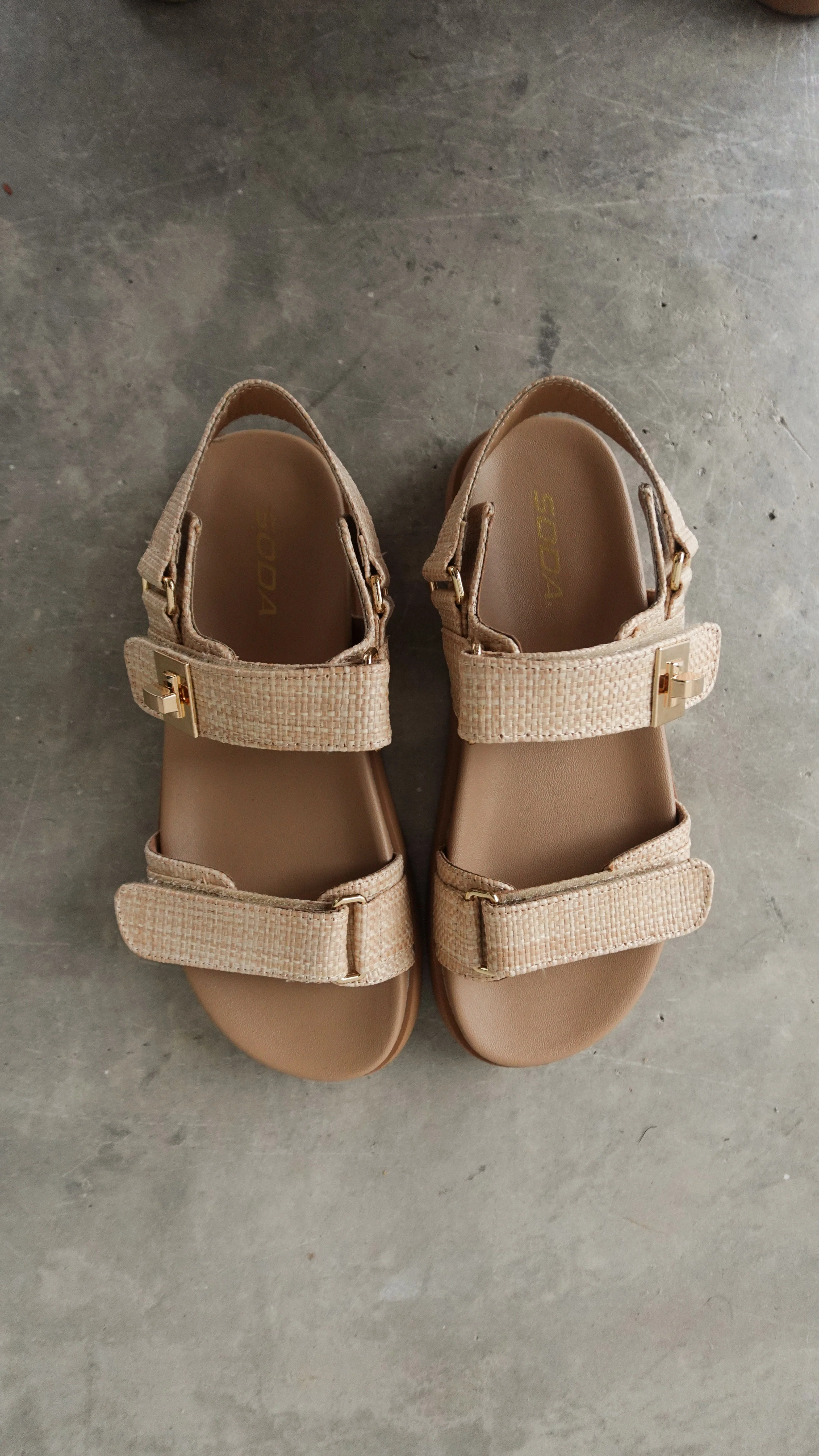 Natural Raffia Slingback Sandals - Image 6