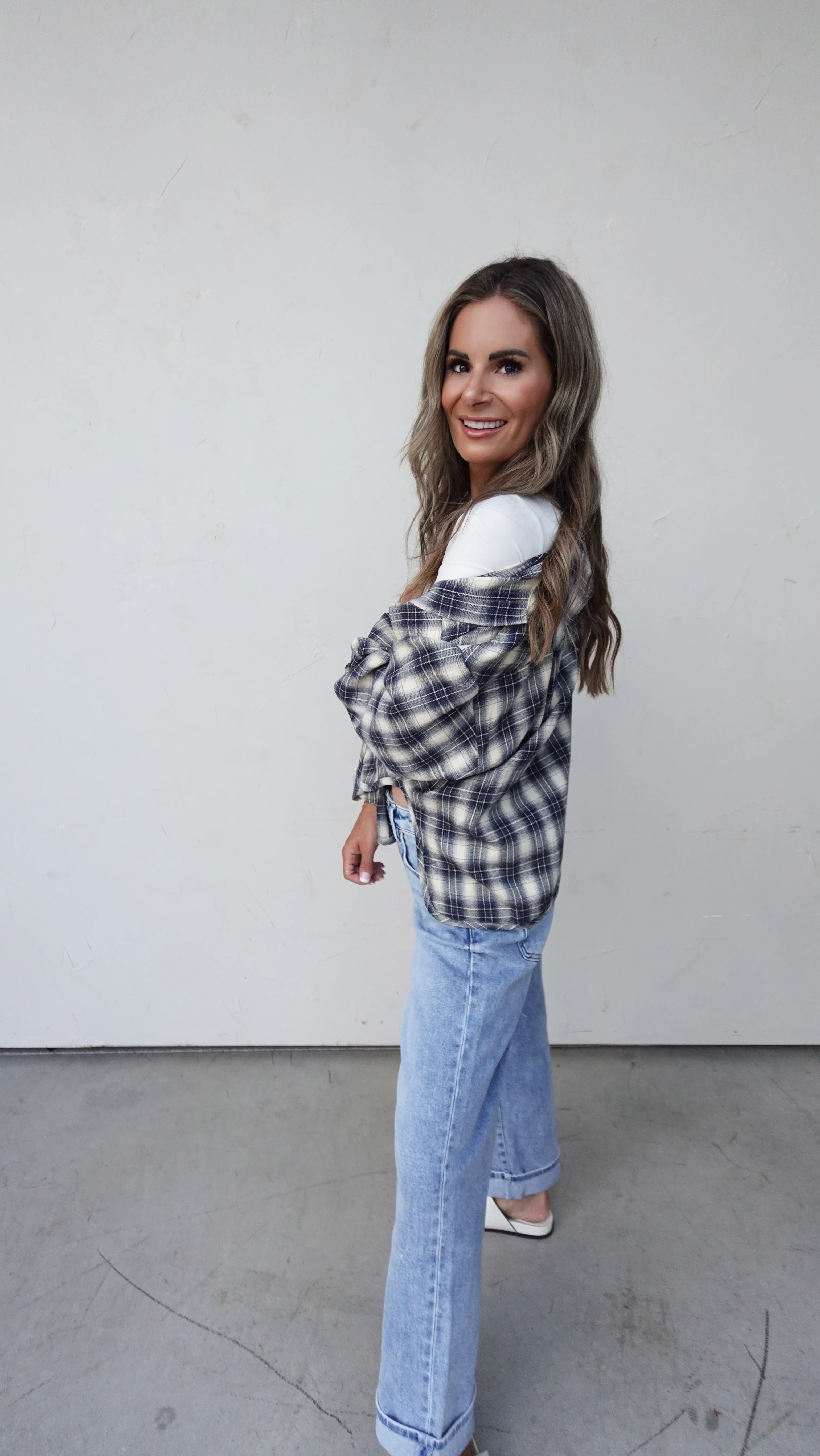 Navy Plaid Flannel - Image 5