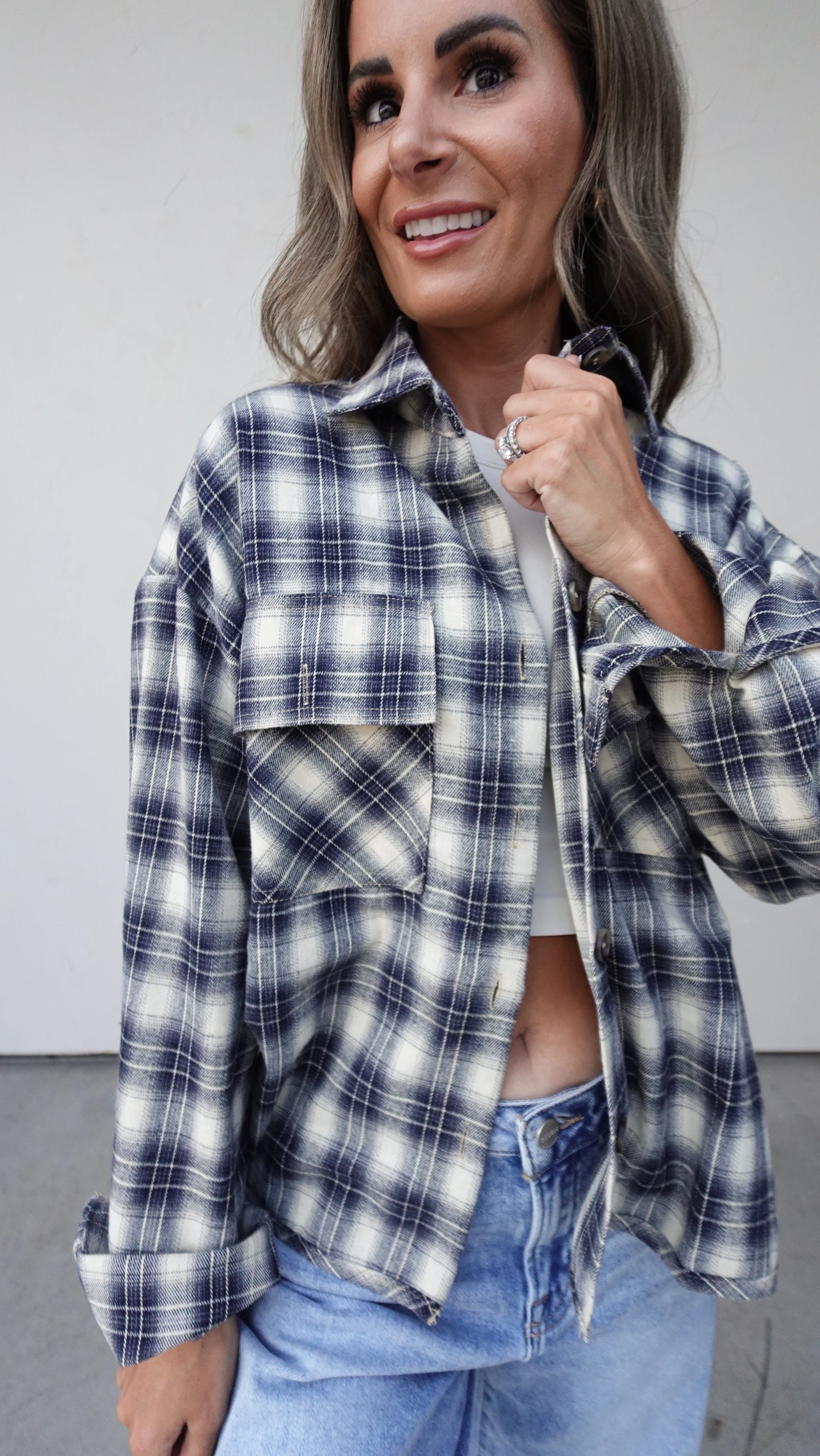 Navy Plaid Flannel - Image 6
