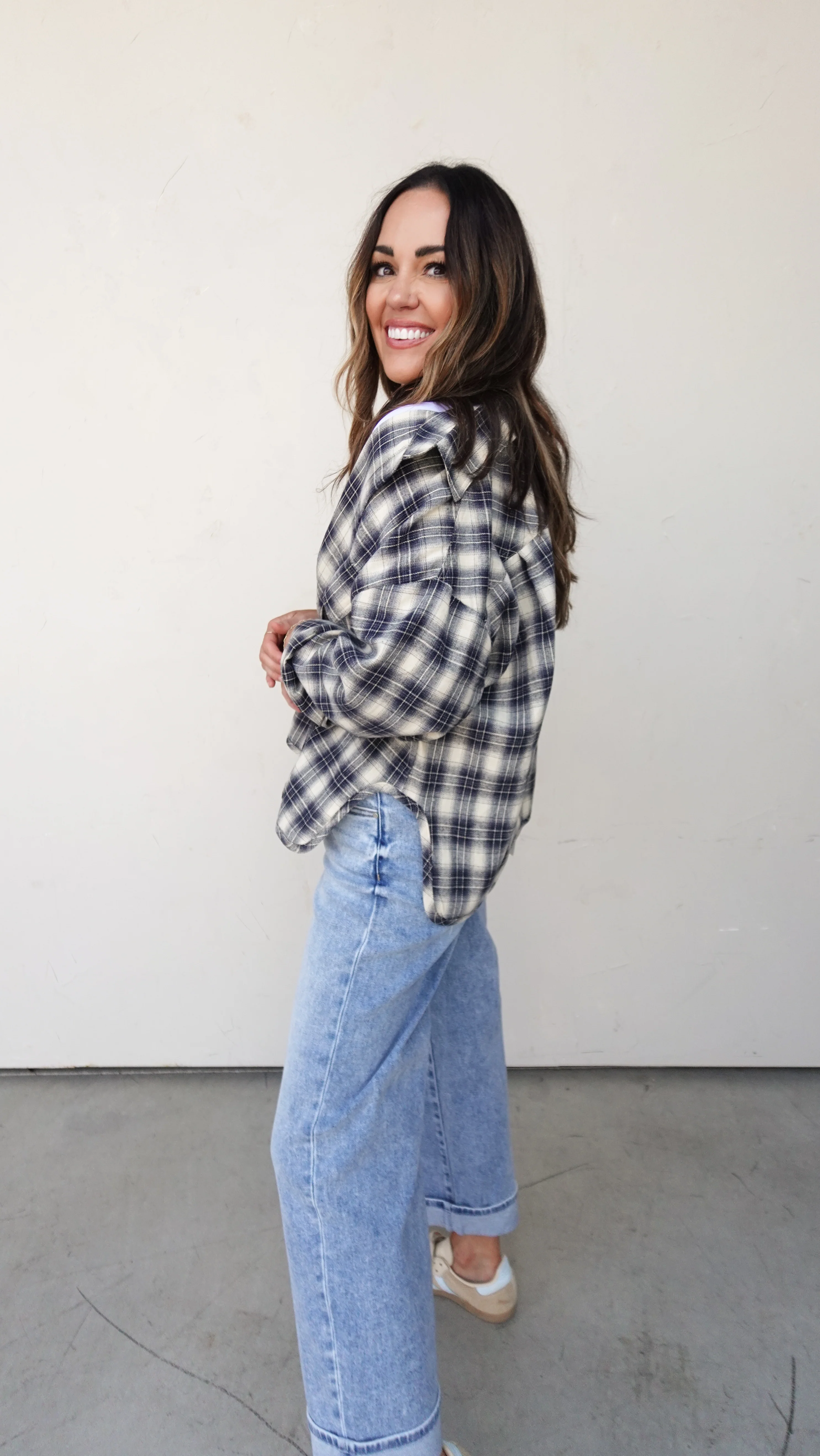 Navy Plaid Flannel - Image 7