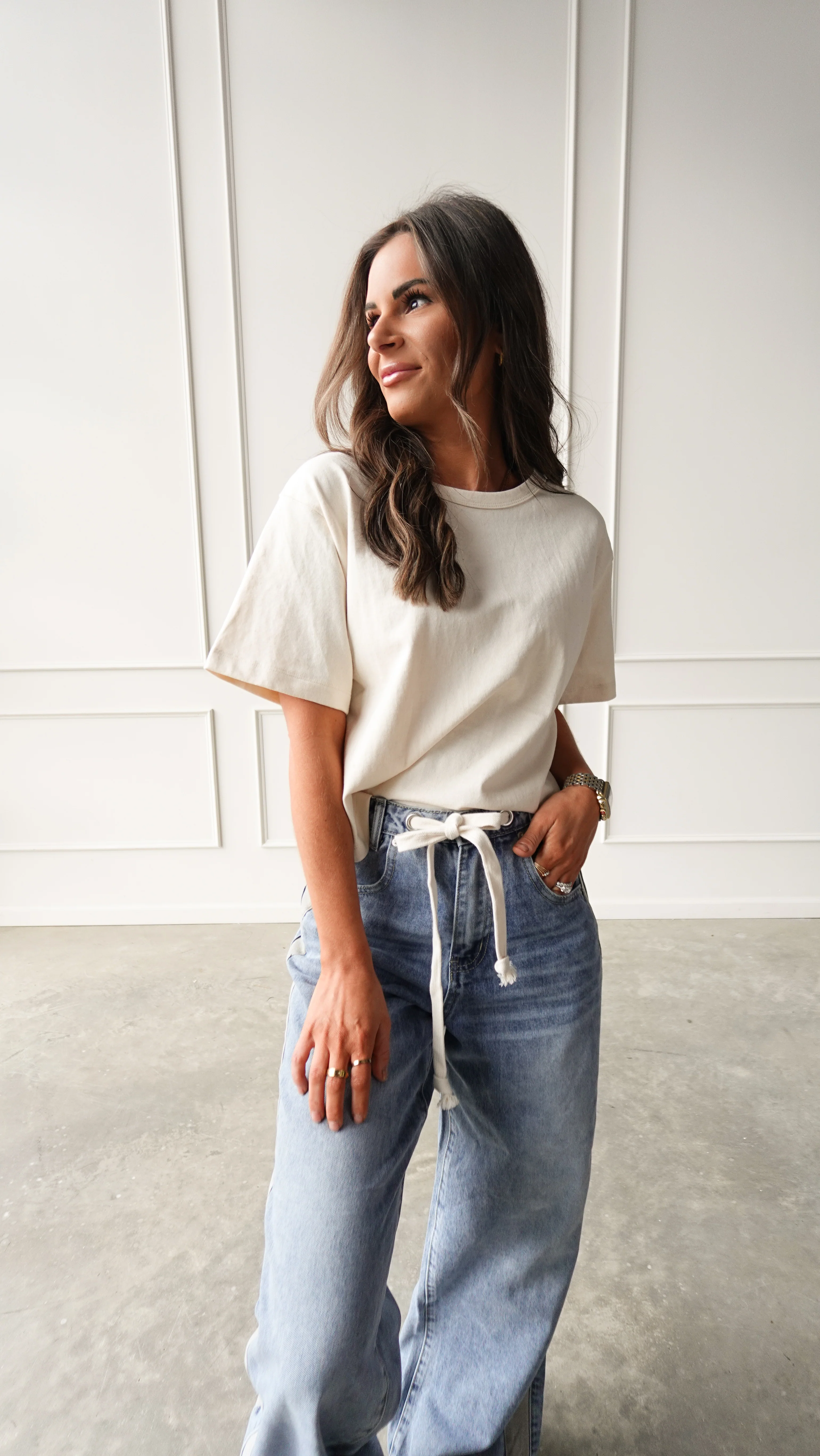Oatmeal Short Sleeve Linen Tee - Image 5