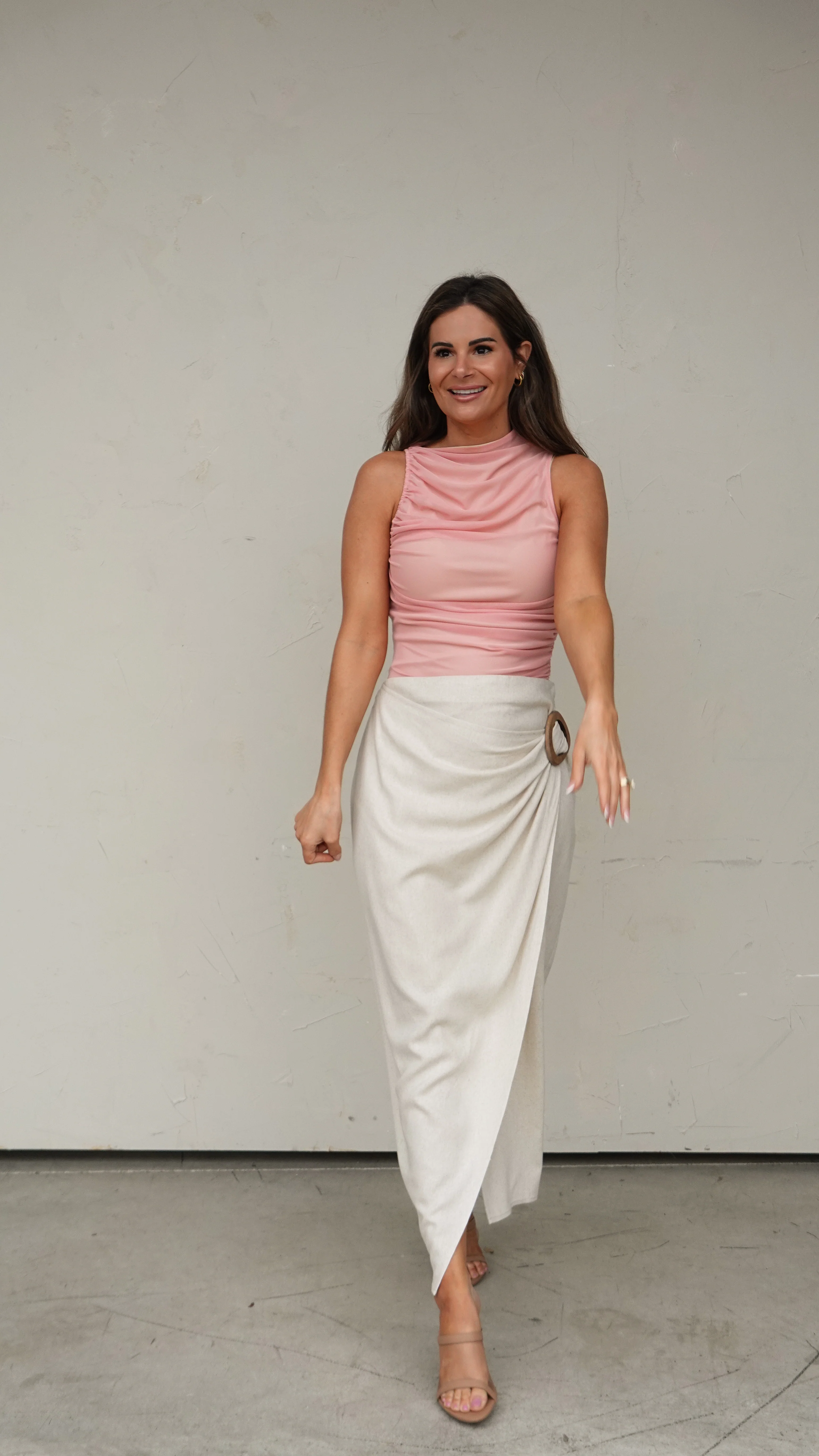 Oatmeal Wrap-Style Skirt - Image 12