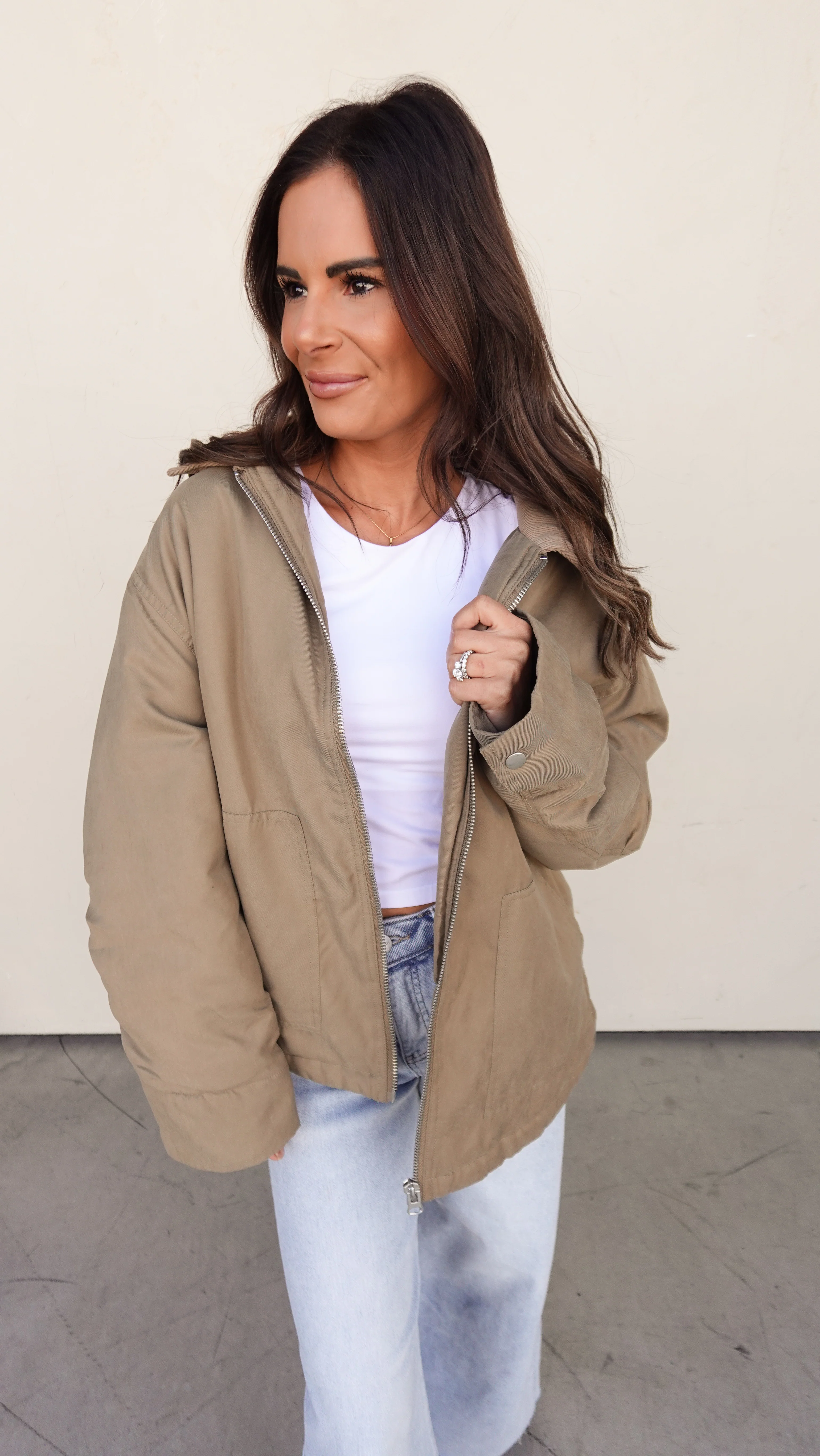 Olive Oversized Barn Jacket - Image 6