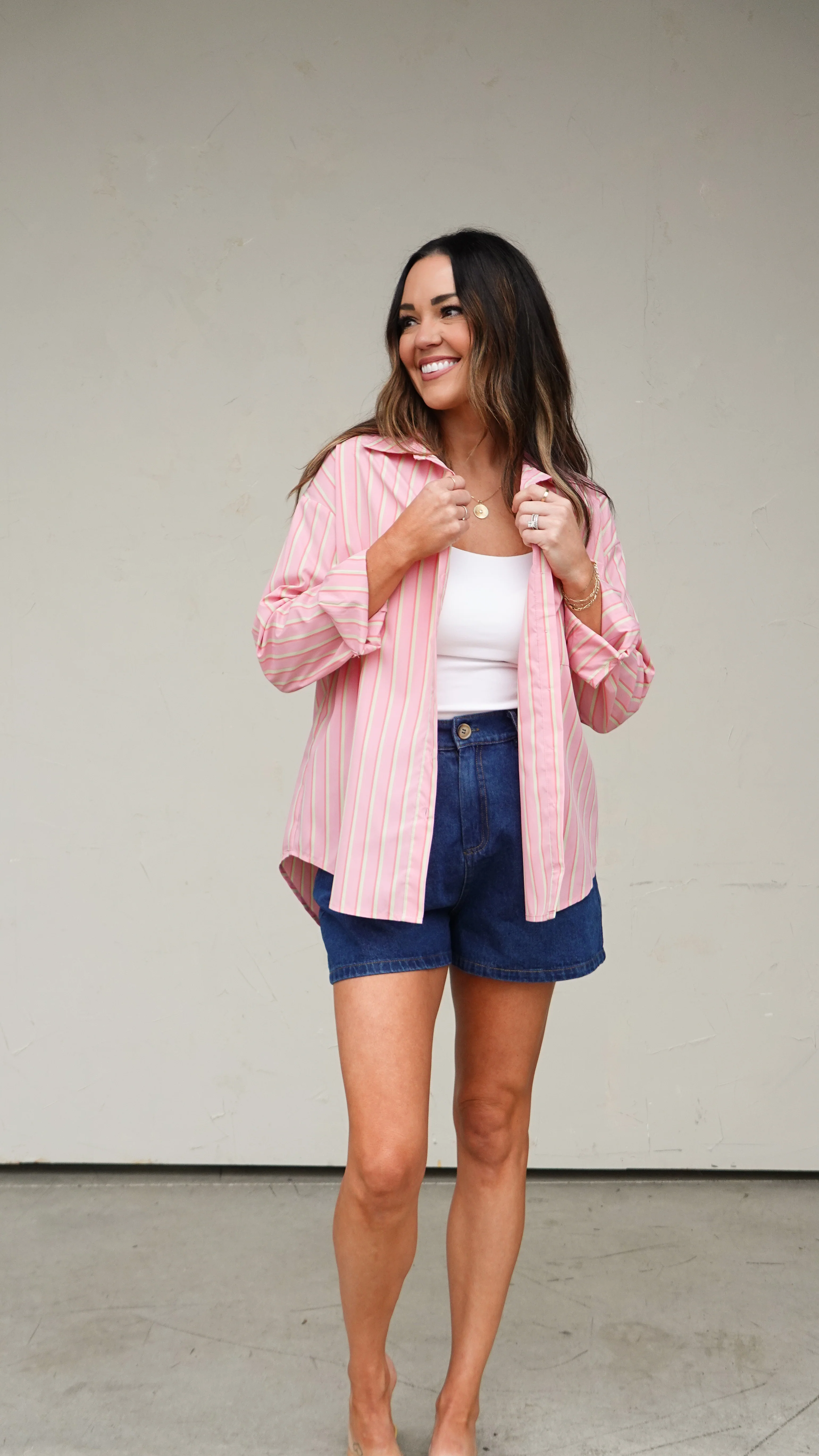 Pink Striped Button-Down Shirt - Image 6