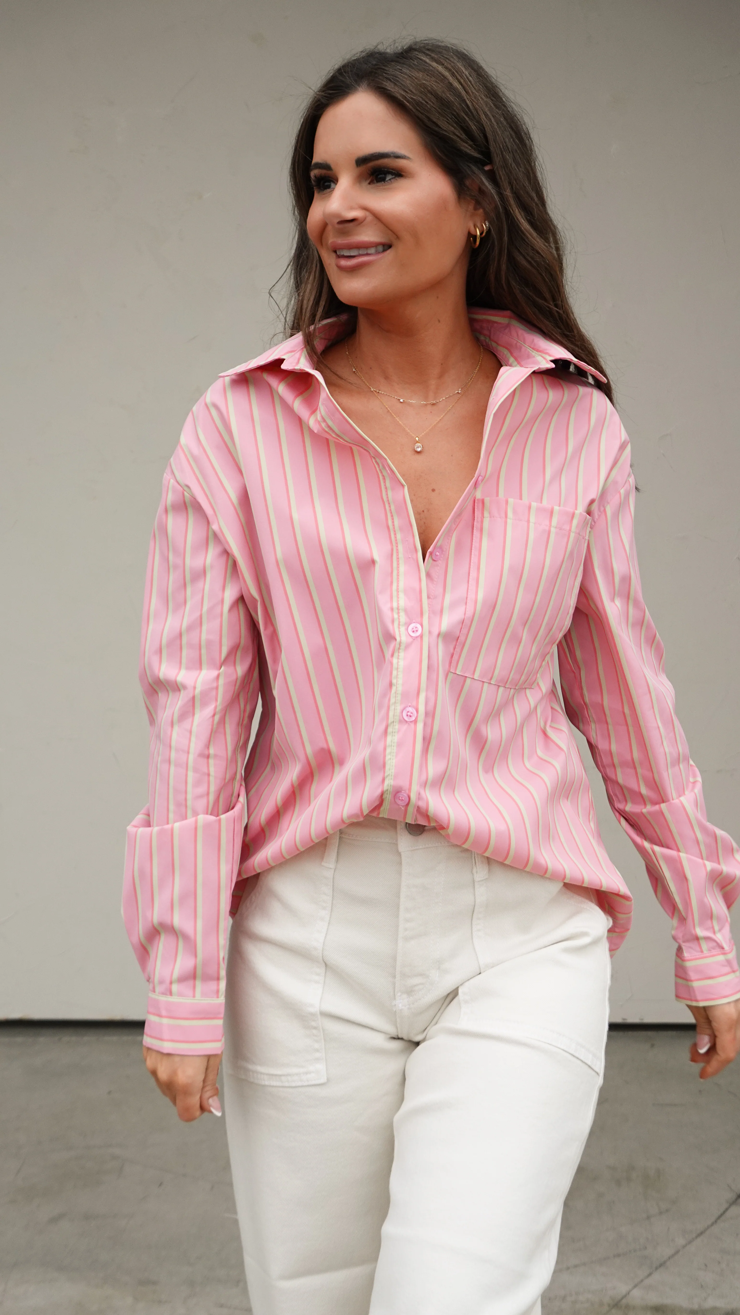 Pink Striped Button-Down Shirt - Image 7