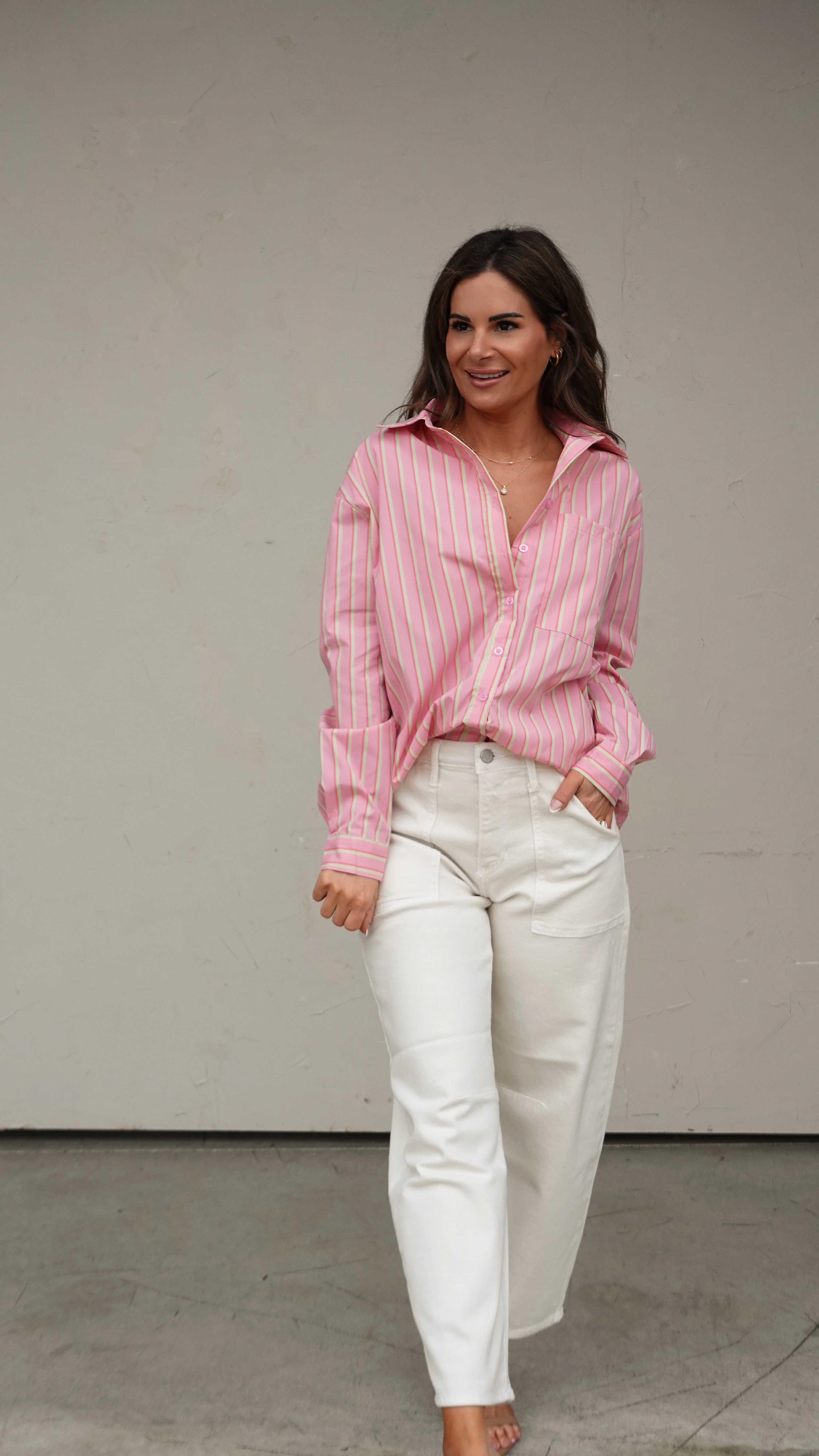 Pink Striped Button-Down Shirt - Image 8
