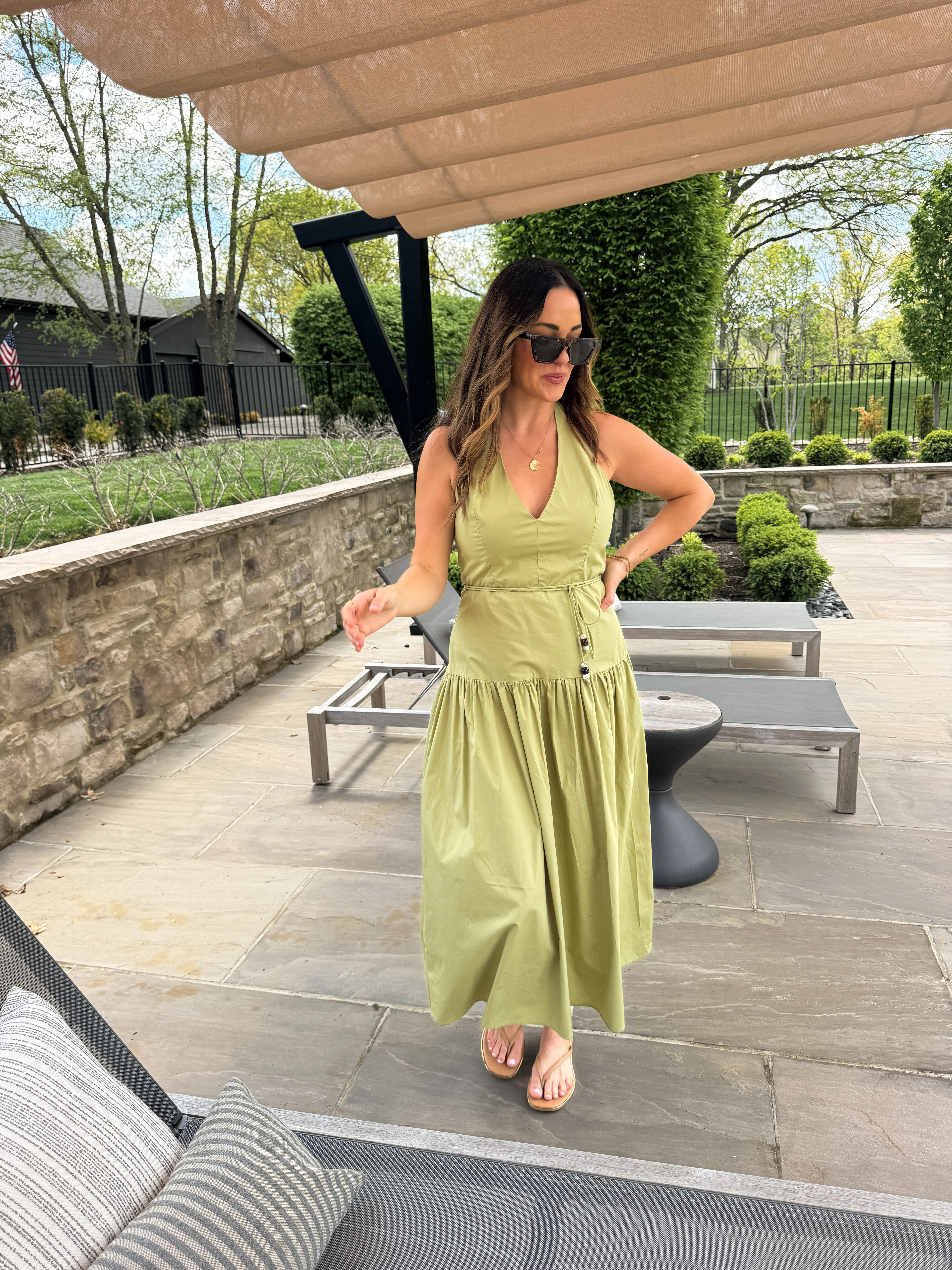 Pistachio Halter Maxi Dress - Image 2