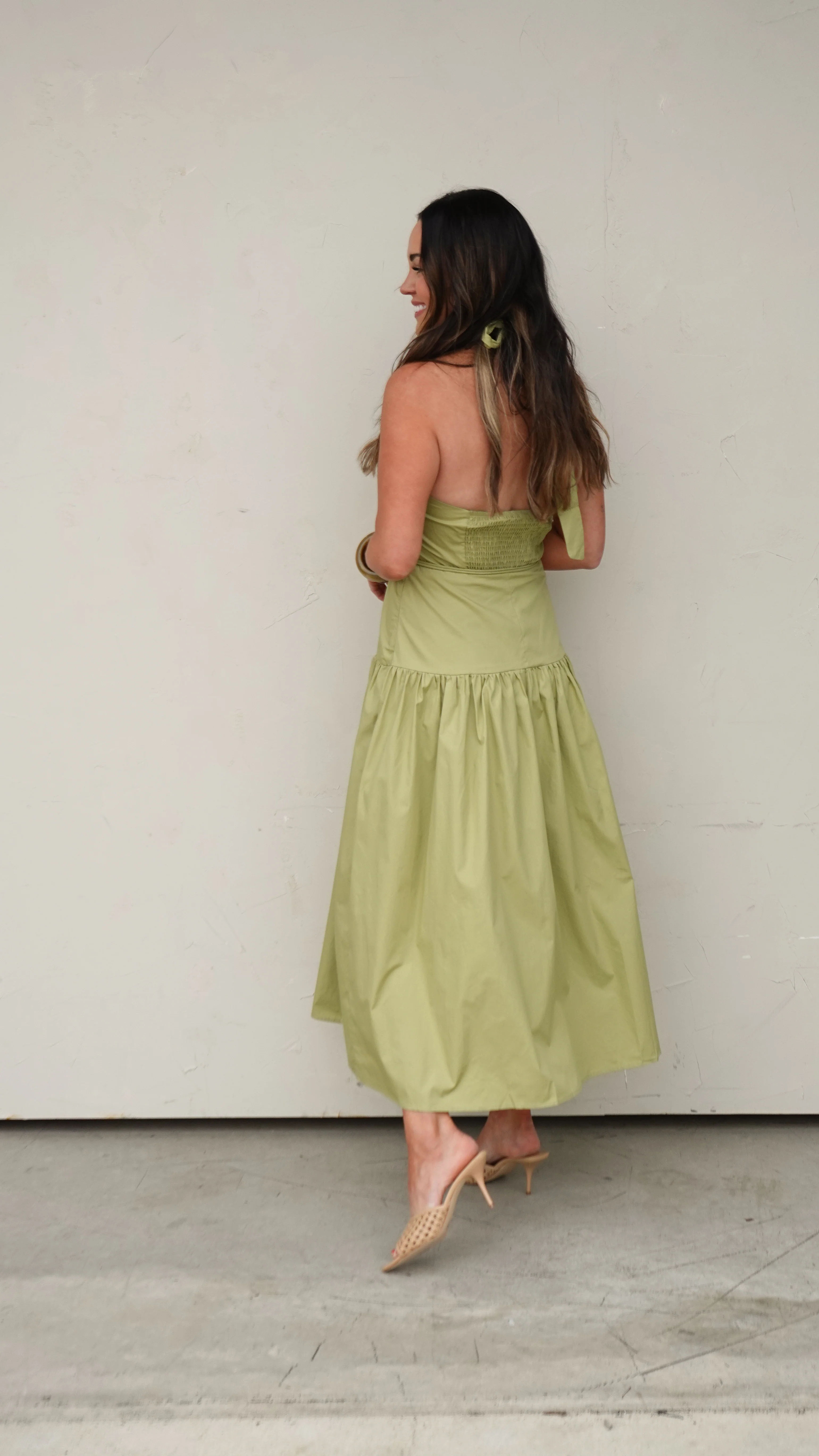 Pistachio Halter Maxi Dress - Image 4
