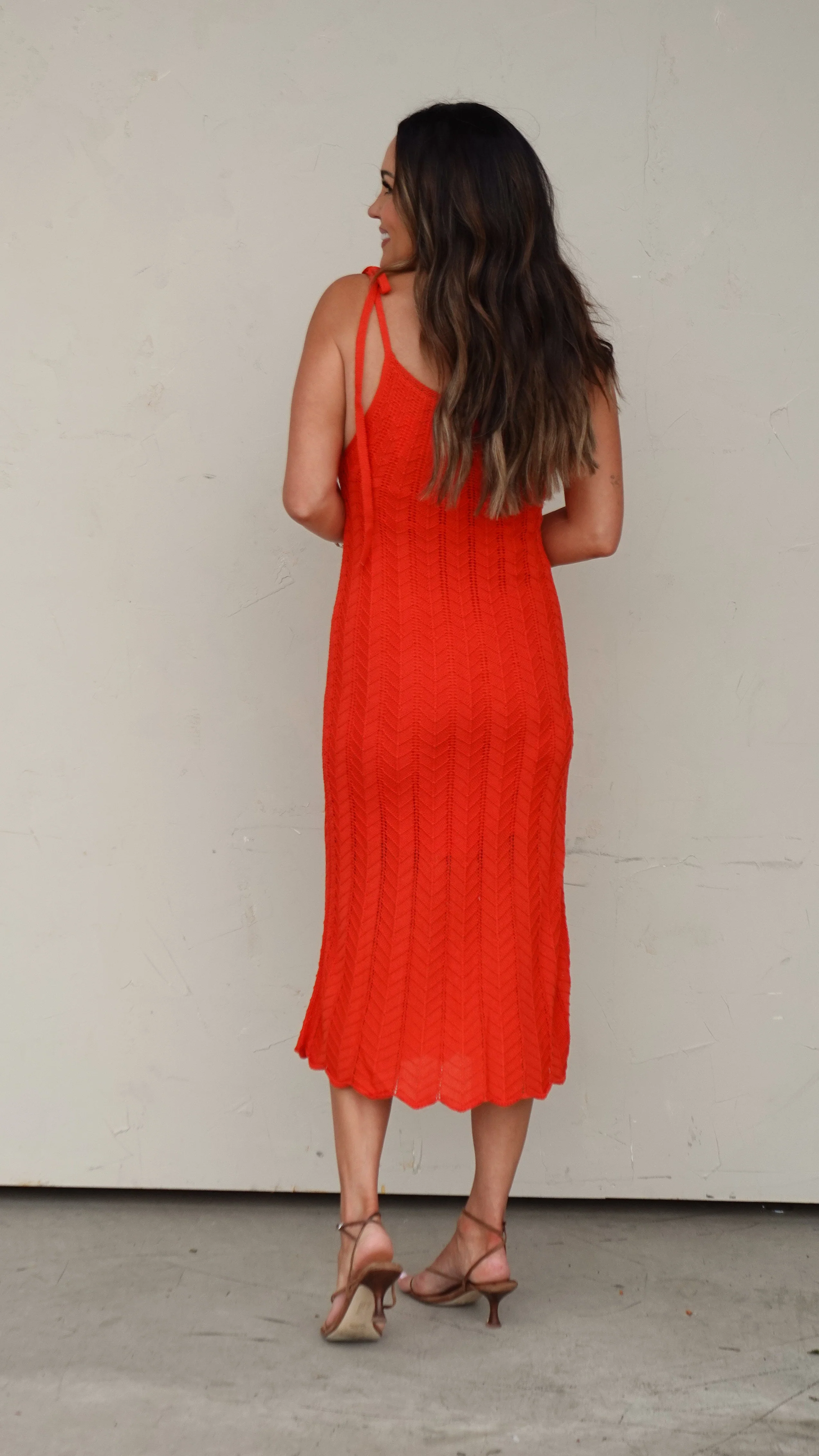 Poppy Shoulder-Tie Knit Dress - Image 3