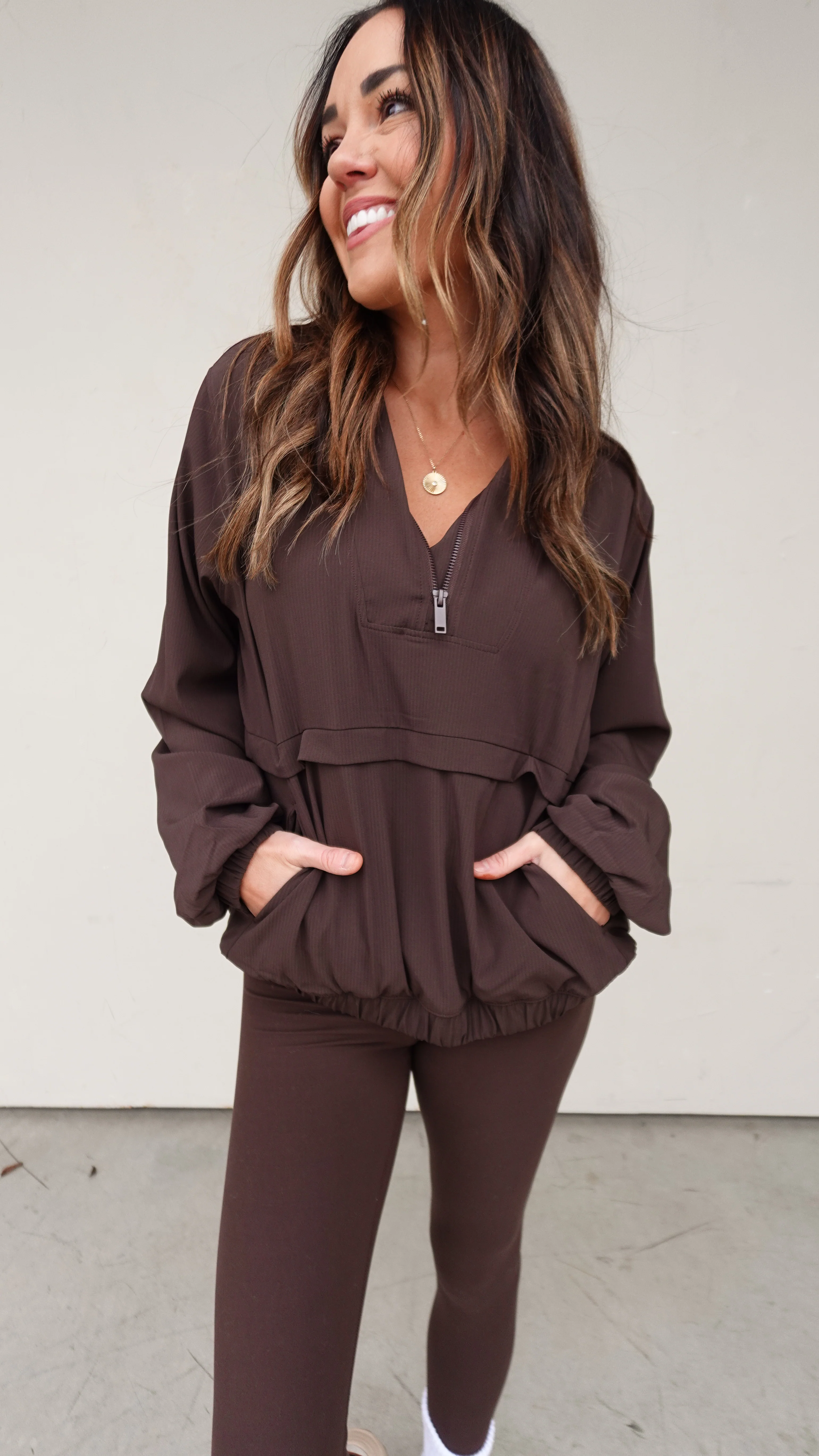 Quarter Zip Pullover - Espresso - Image 6