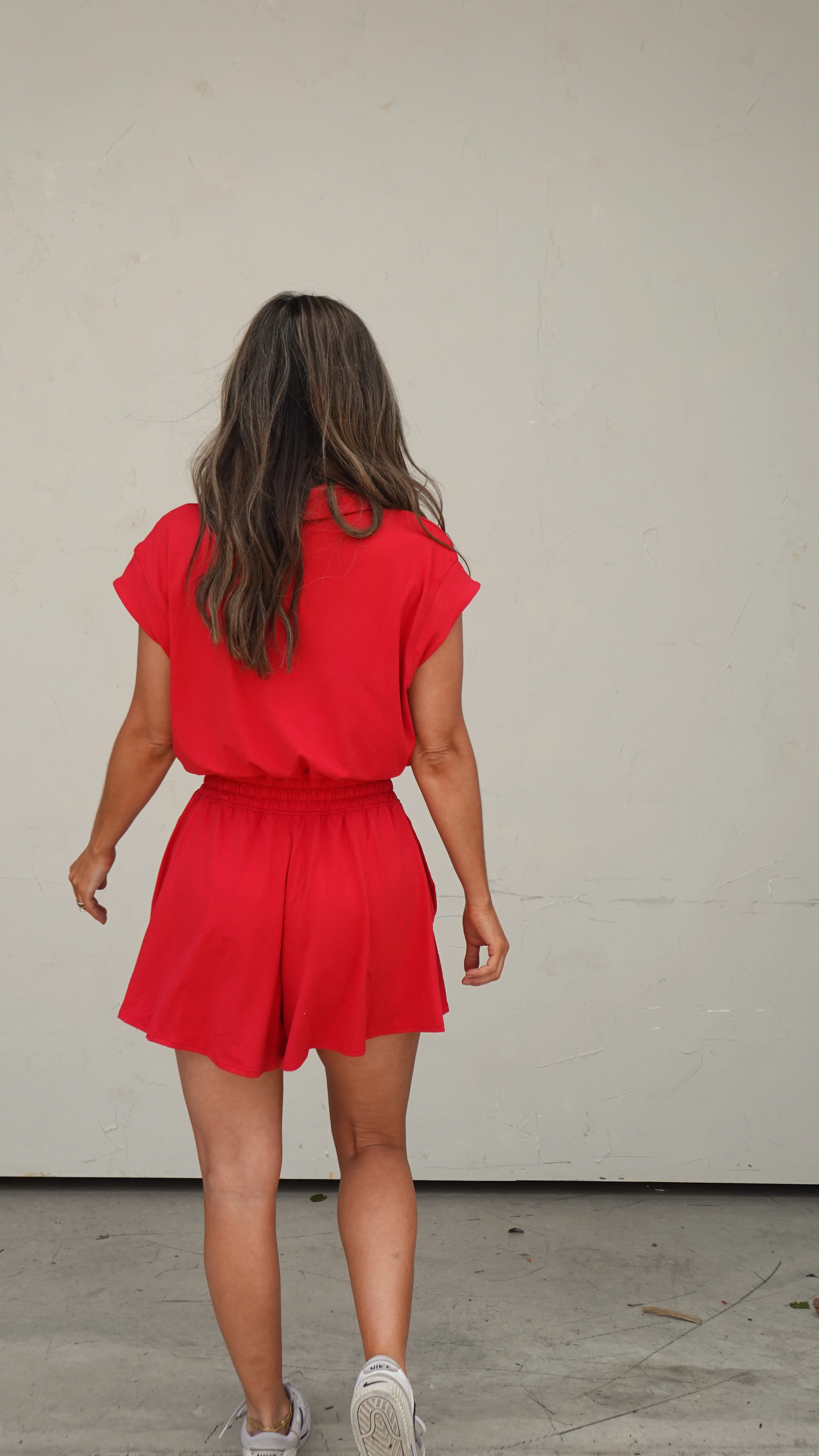 Red Buttersoft Tennis Romper - Image 3