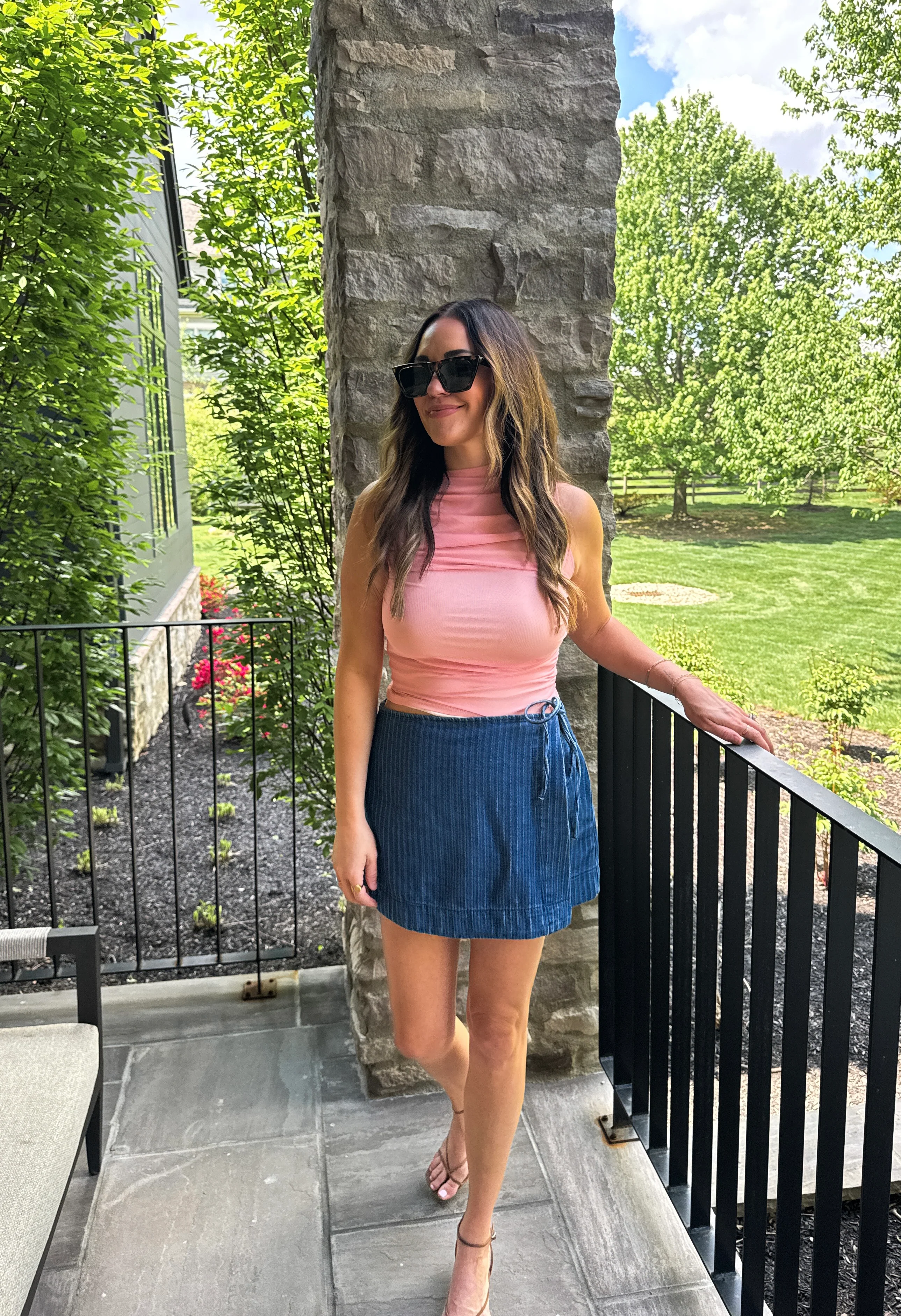 Rose Pink Mesh Tank Top - Image 9