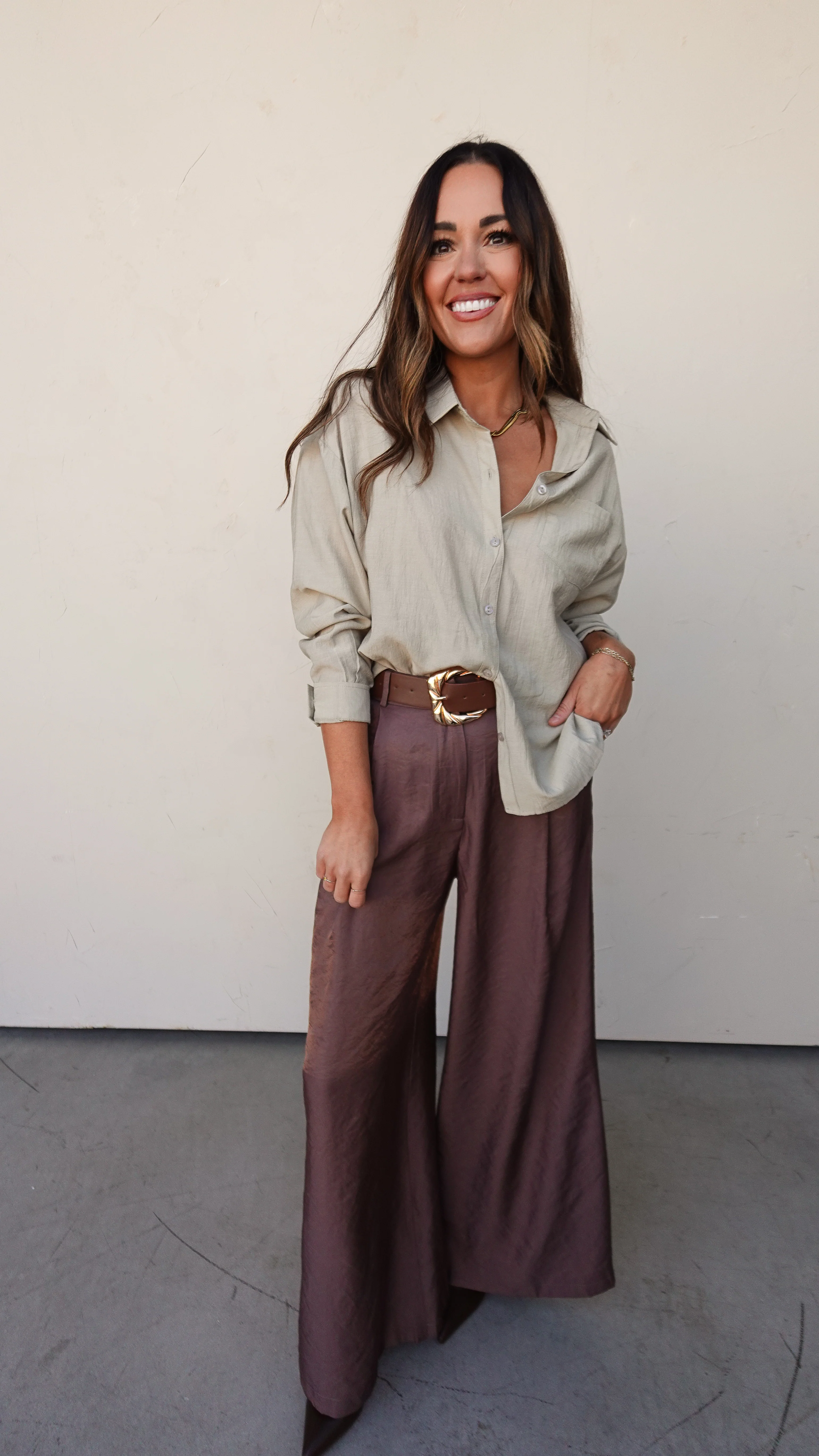 Sage Woven Button-Down Shirt - Image 4