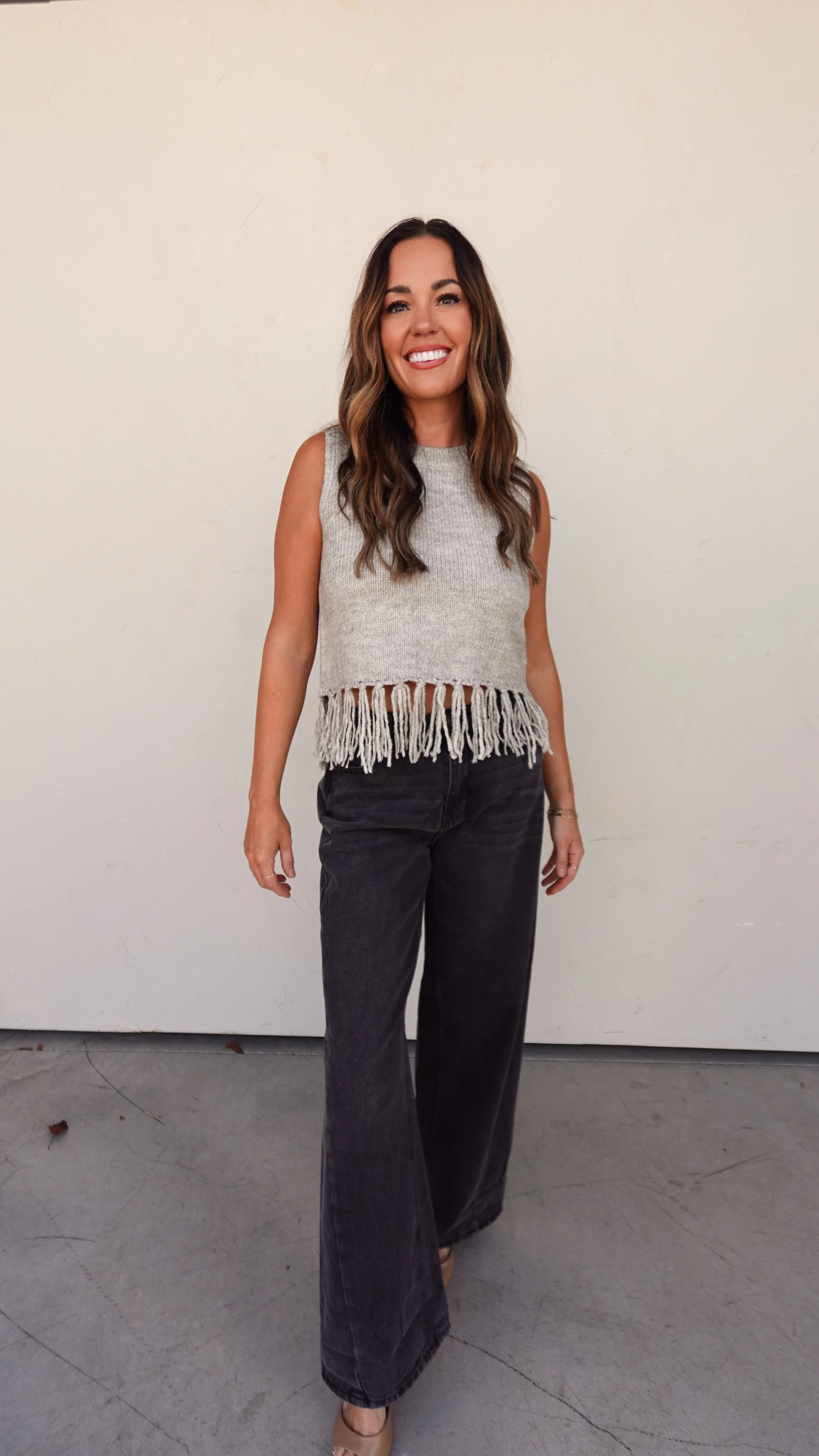 Washed Black Wide Leg Denim - Image 2