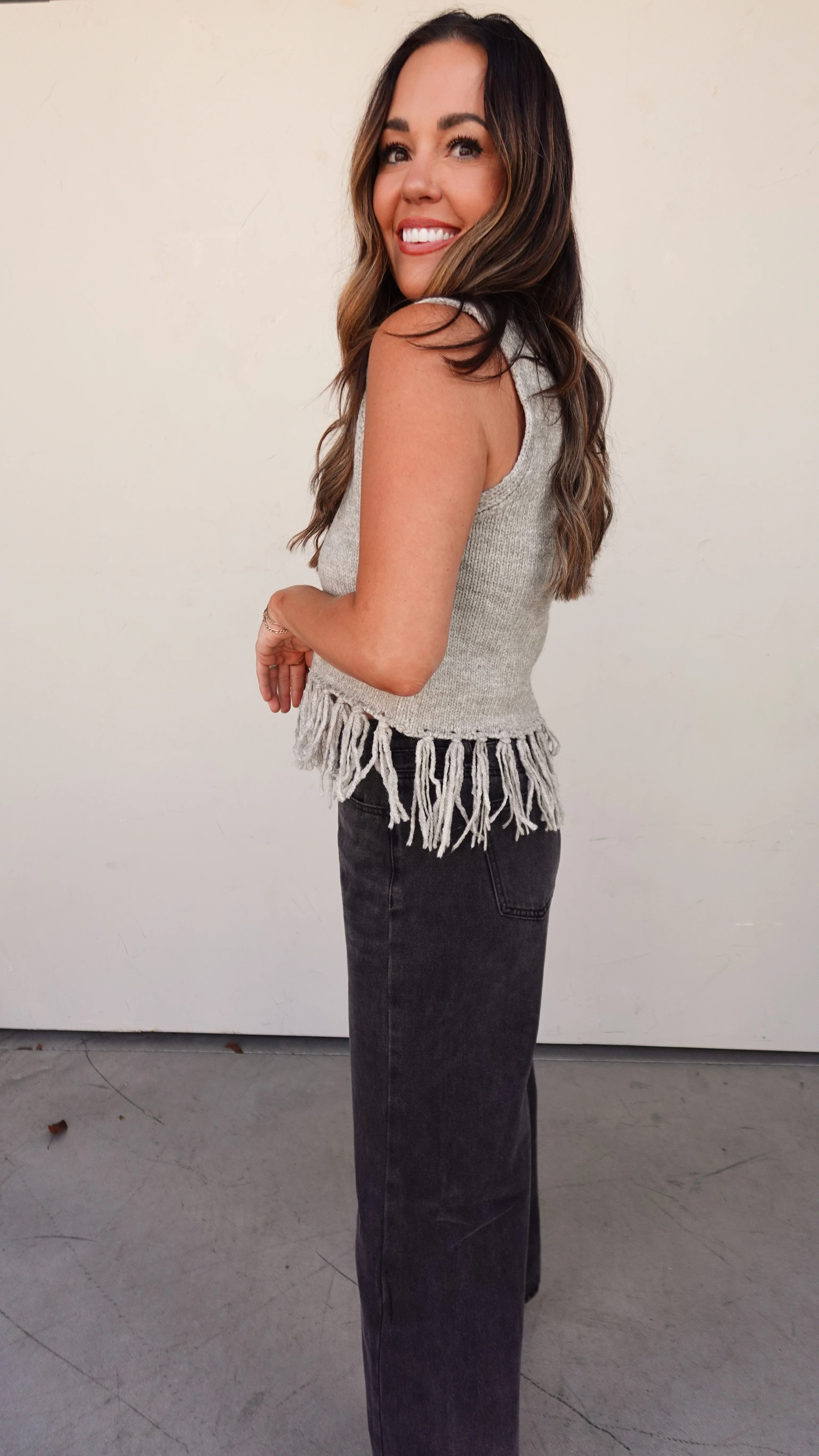 Washed Black Wide Leg Denim - Image 3