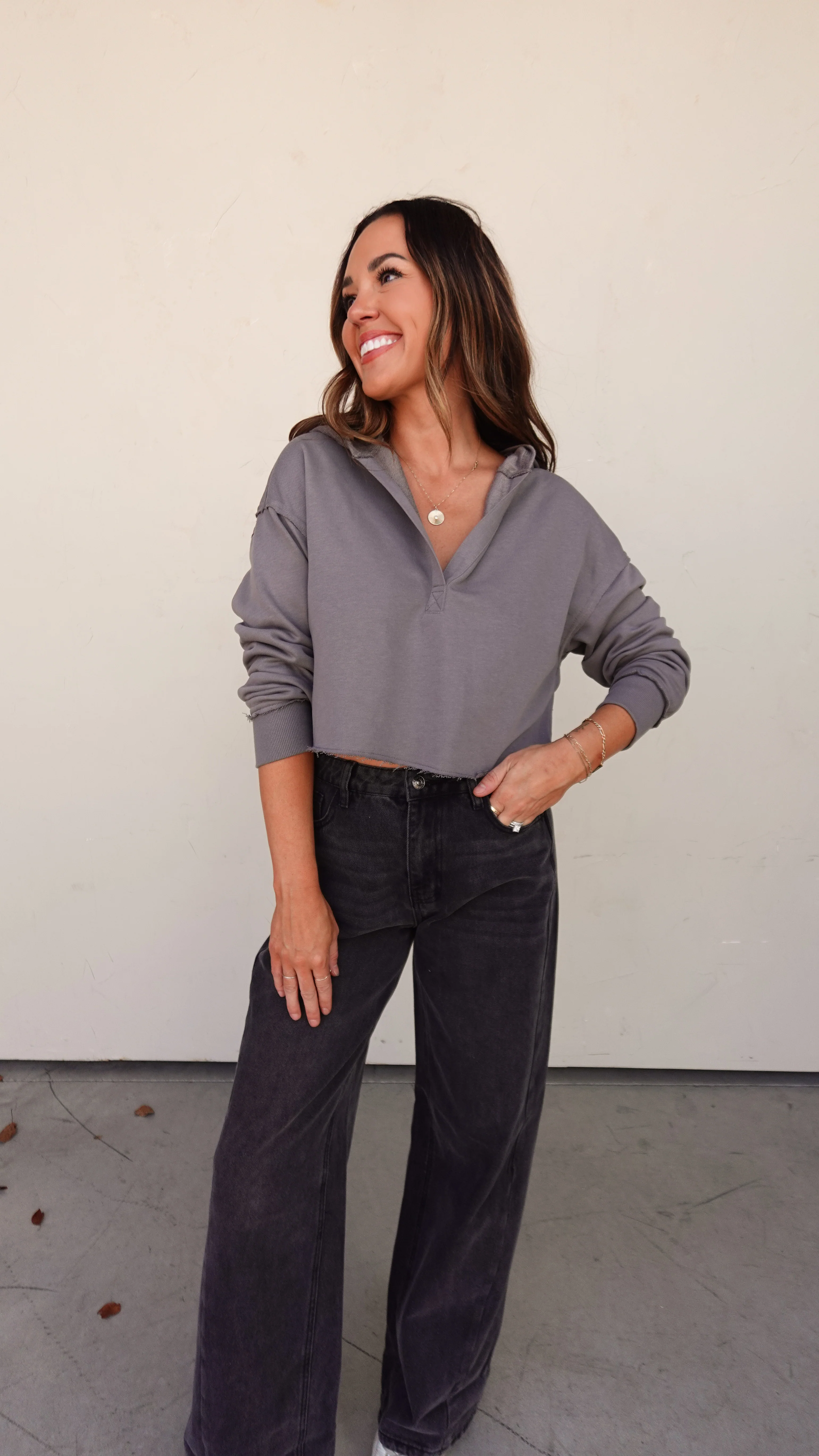 Washed Black Wide Leg Denim - Image 7